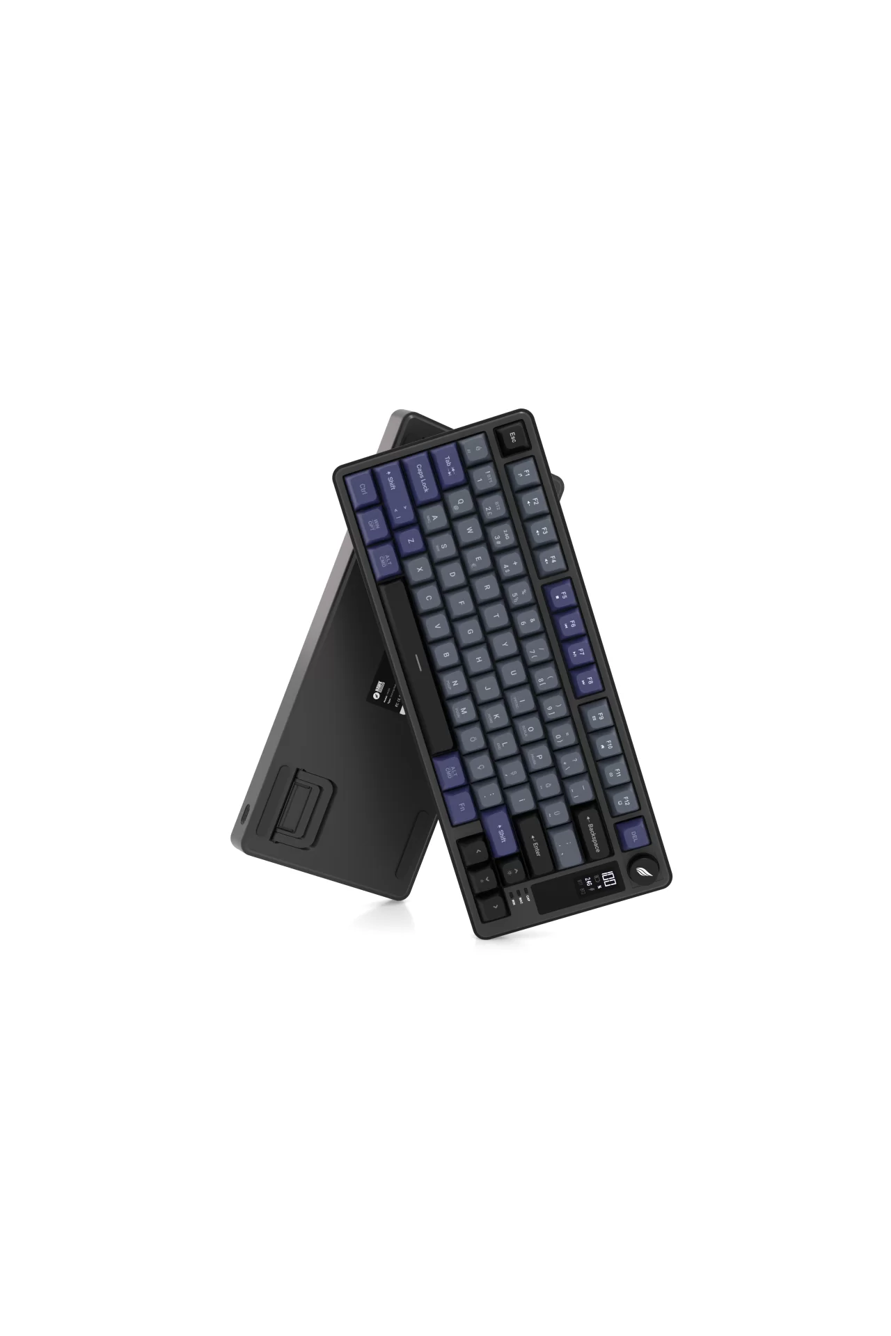 Hawk Gaming HK255 Membrane LCD RGB Kablosuz/Bluetooth Siyah Gri %75 Türkçe Gaming Klavye