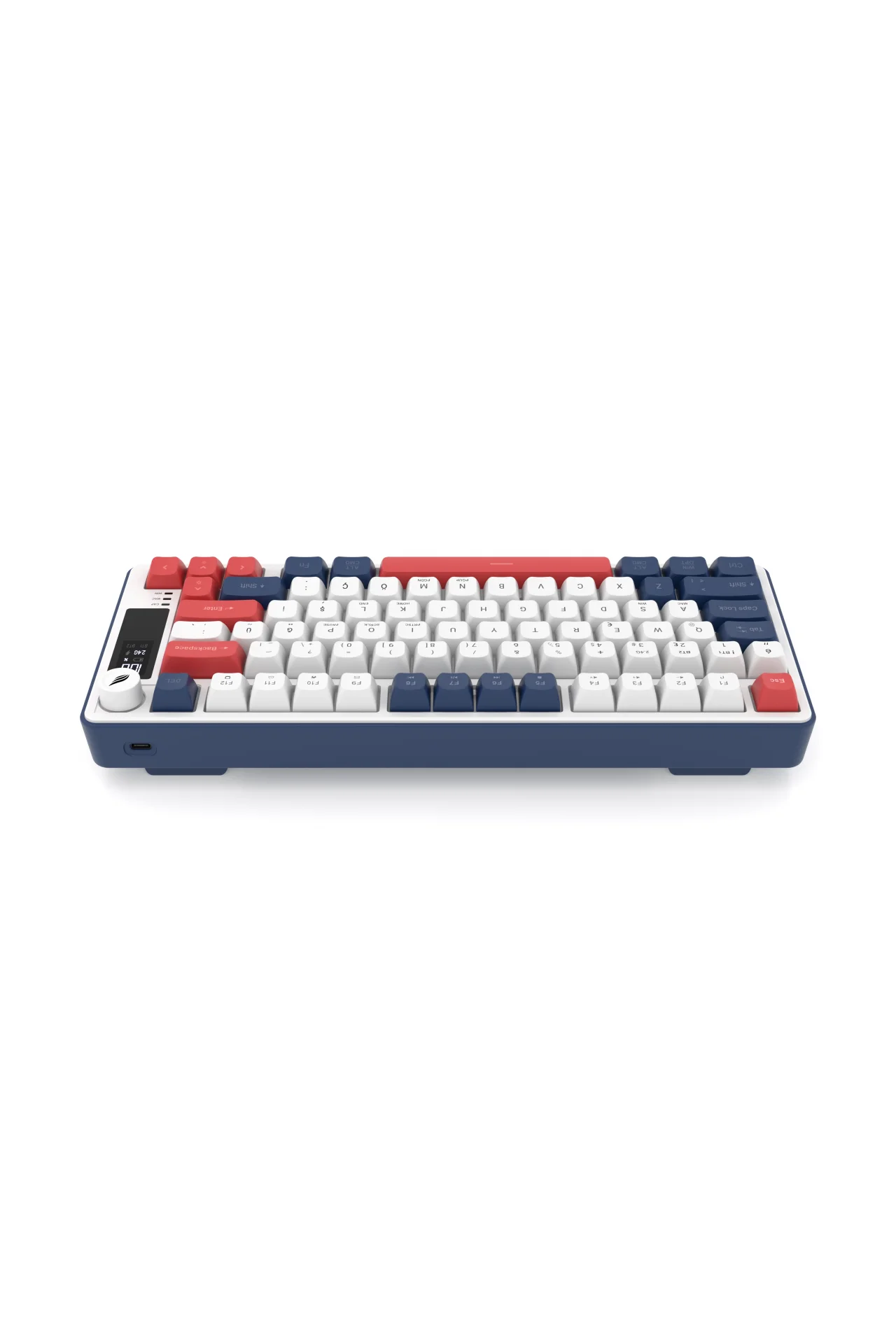 Hawk Gaming HK255 Membrane LCD RGB Kablosuz/Bluetooth Mavi Kırmızı %75 Türkçe Gaming Klavye