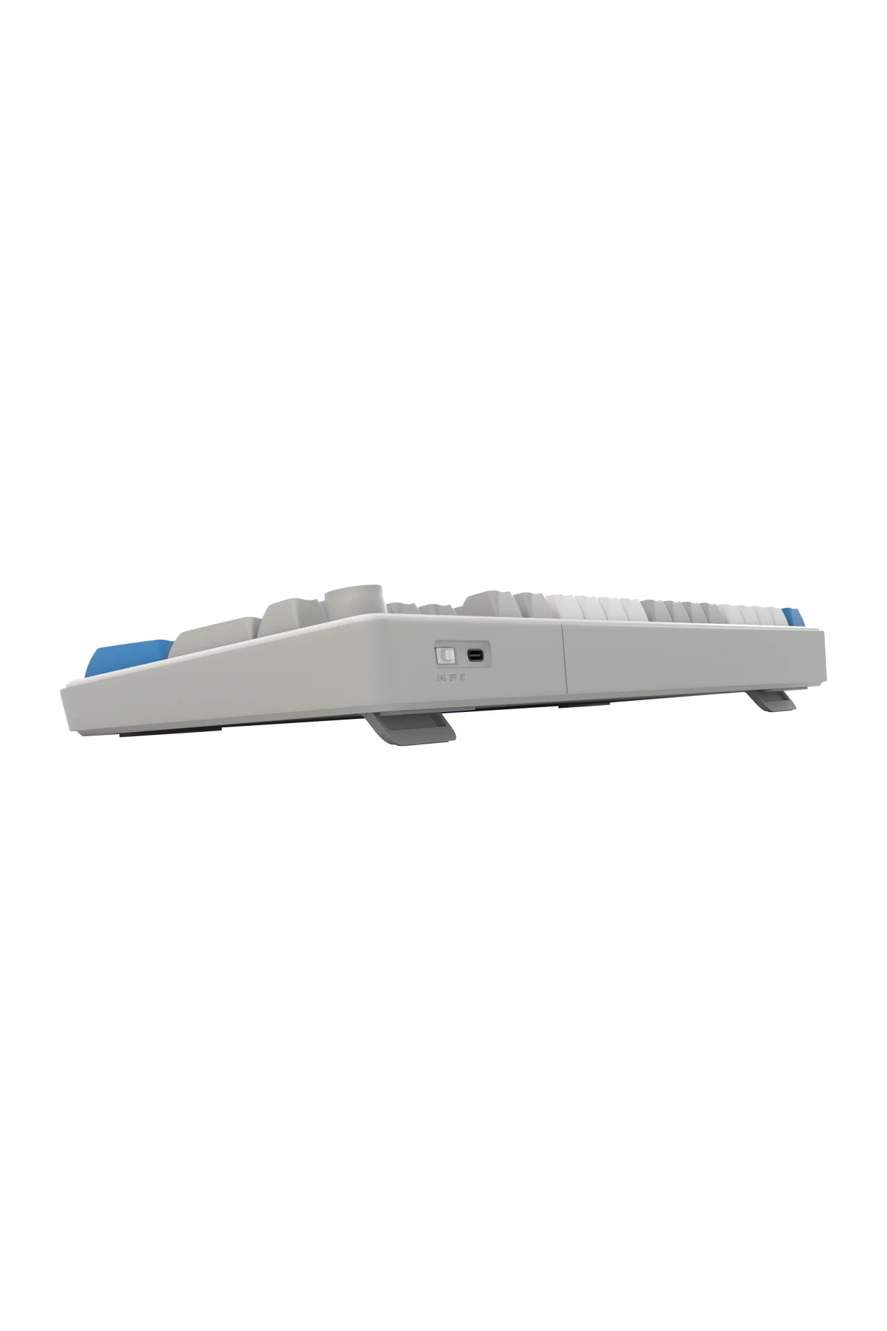 Hawk Gaming HK258 Membrane LCD RGB Kablosuz/Bluetooth Beyaz Mavi Full Türkçe Gaming Klavye