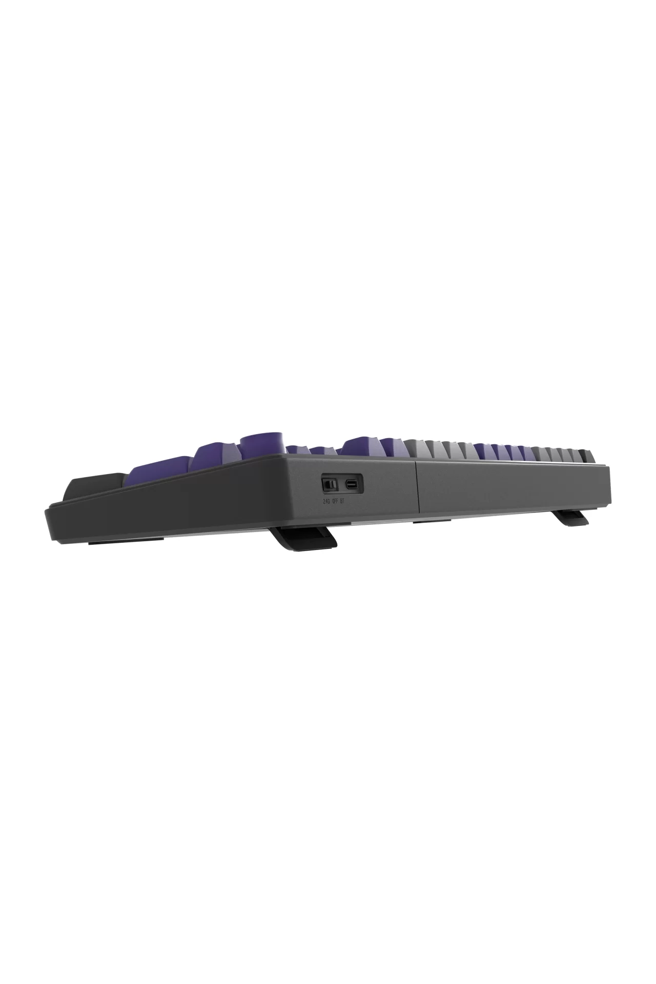 Hawk Gaming HK258 Membrane LCD RGB Kablosuz/Bluetooth Gri Mor Full Türkçe Gaming Klavye