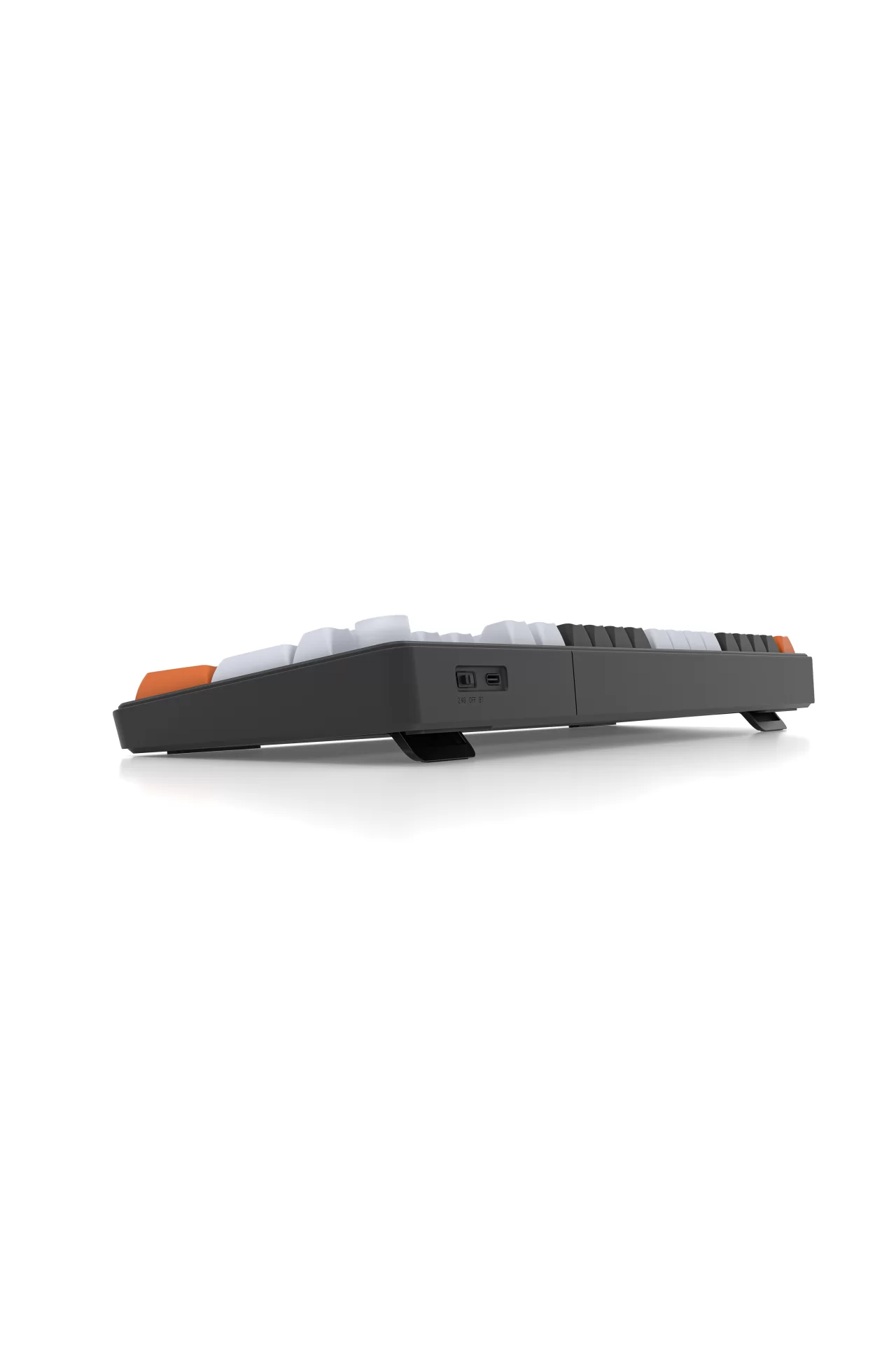 Hawk Gaming HK258 Membrane LCD RGB Kablosuz/Bluetooth Siyah Turuncu Full Türkçe Gaming Klavye