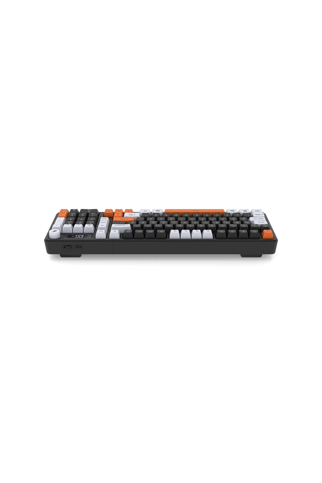 Hawk Gaming HK258 Membrane LCD RGB Kablosuz/Bluetooth Siyah Turuncu Full Türkçe Gaming Klavye