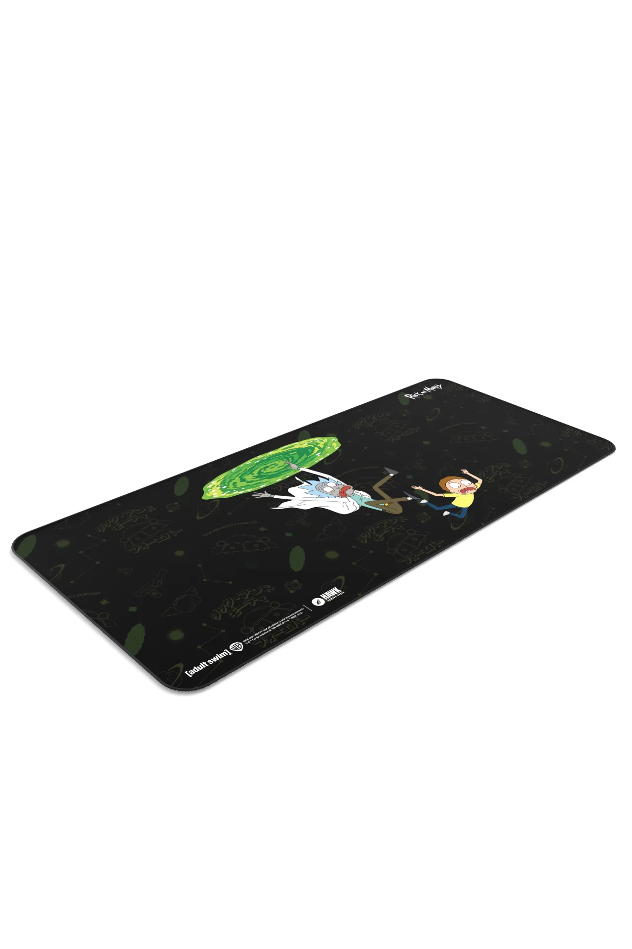 Hawk Rick And Morty Portal 90x40 Mouse Pad