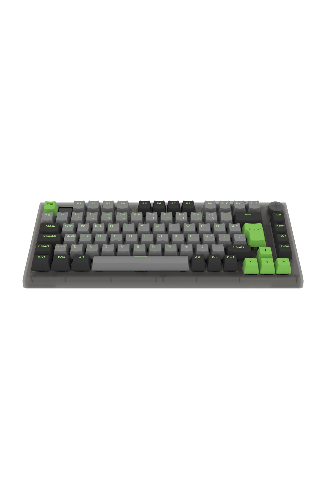 HK610 Gateron Switch RGB LCD Tri-Mode Kablosuz/Bluetooth %75 Gaming Klavye