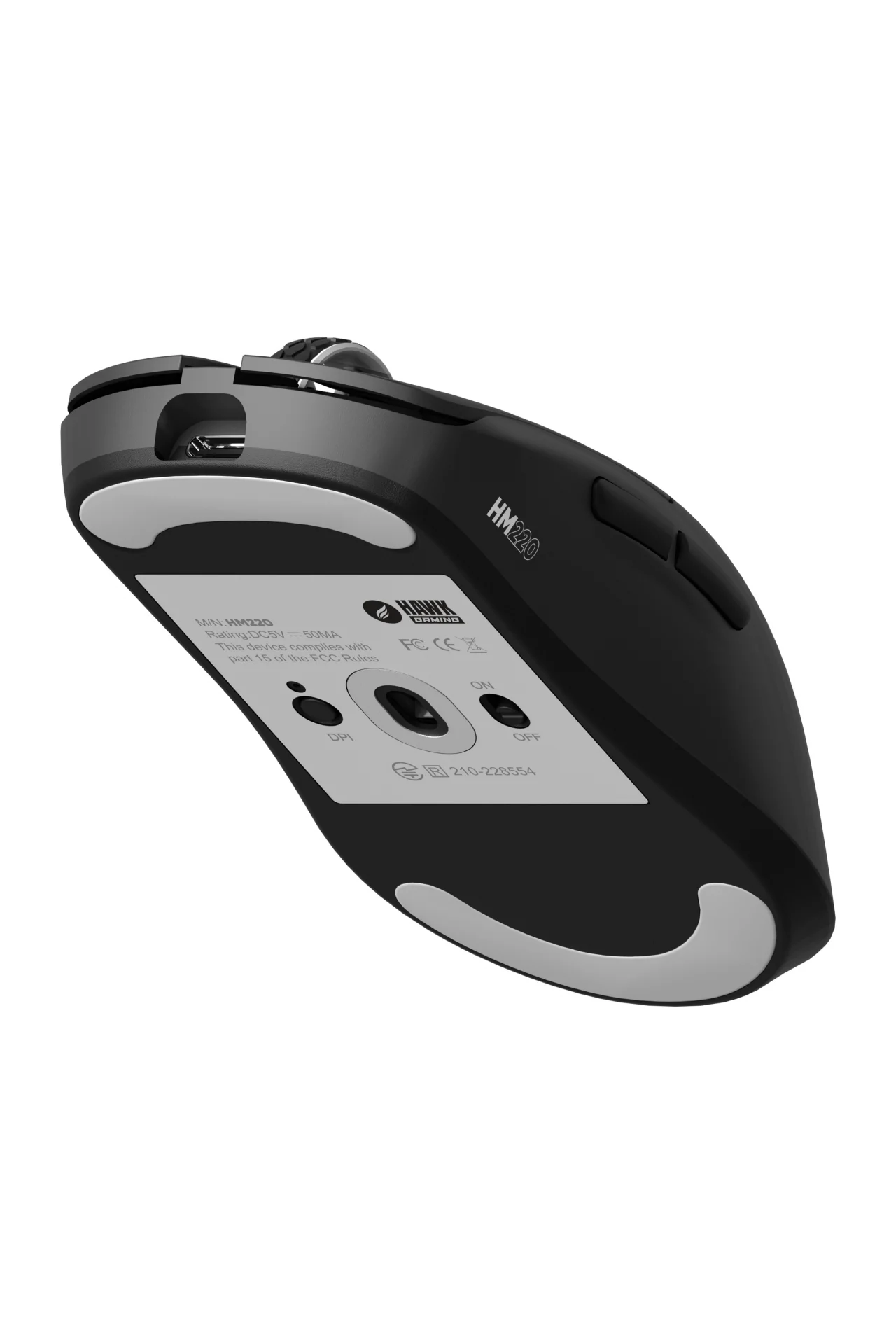 HM220 1K Hz 12000 DPI Tri-Mode Kablosuz/Bluetooth Siyah Gaming Mouse