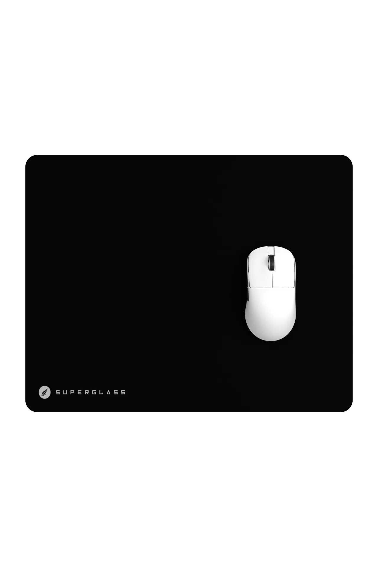 HS20 SuperGlass Kaymaz Taban 5mm Temperli Cam Siyah Mousepad