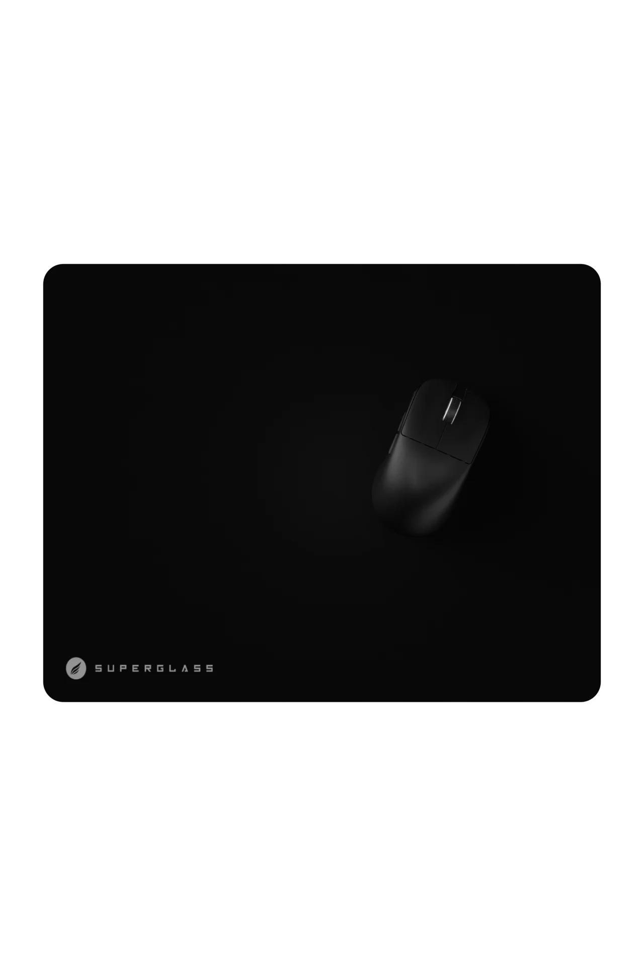 HS20 SuperGlass Kaymaz Taban 5mm Temperli Cam Siyah Mousepad