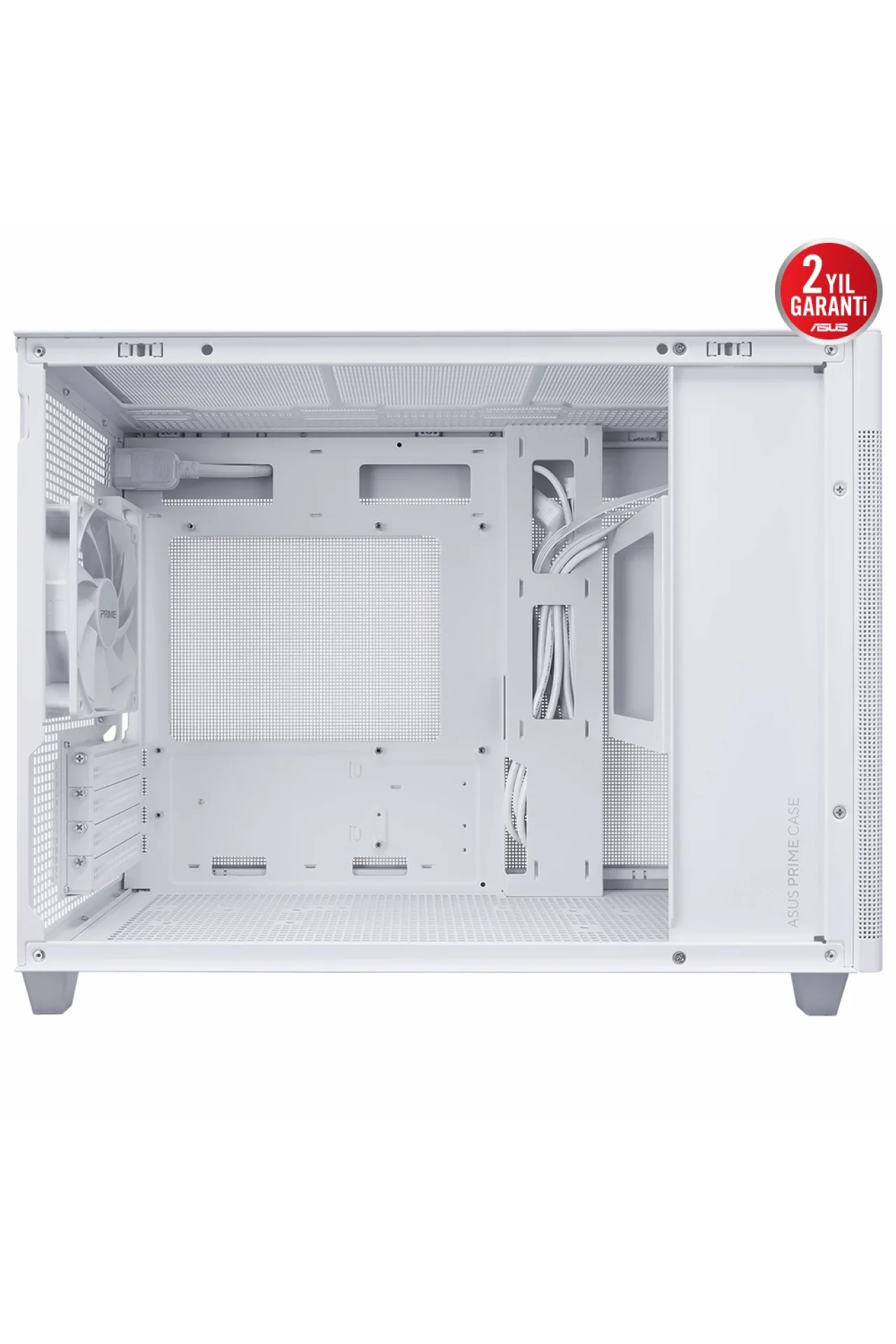 Asus Prime AP201 USB 3.2 Tempered Glass Mesh MicroATX Beyaz Kasa