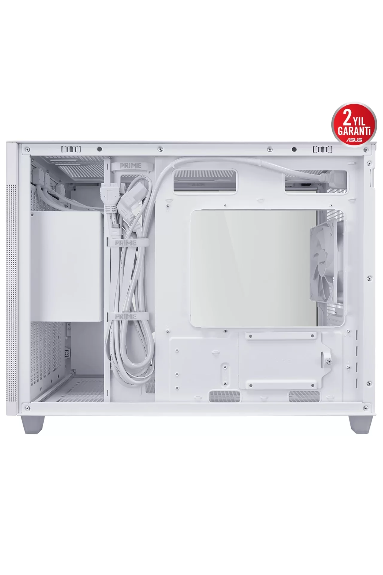 Asus Prime AP201 USB 3.2 Tempered Glass Mesh MicroATX Beyaz Kasa