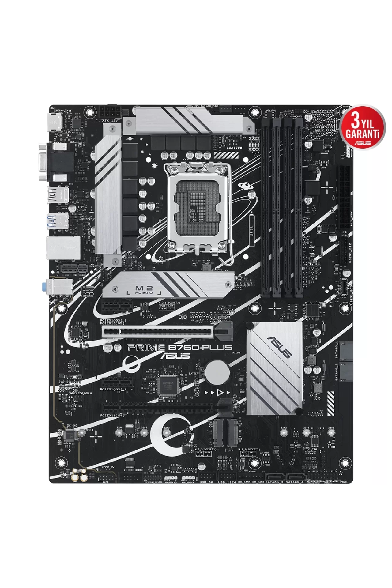 Asus Prime B760-Plus 7200MHz (OC) DDR5 Soket 1700 M.2 HDMI DP VGA ATX Anakart