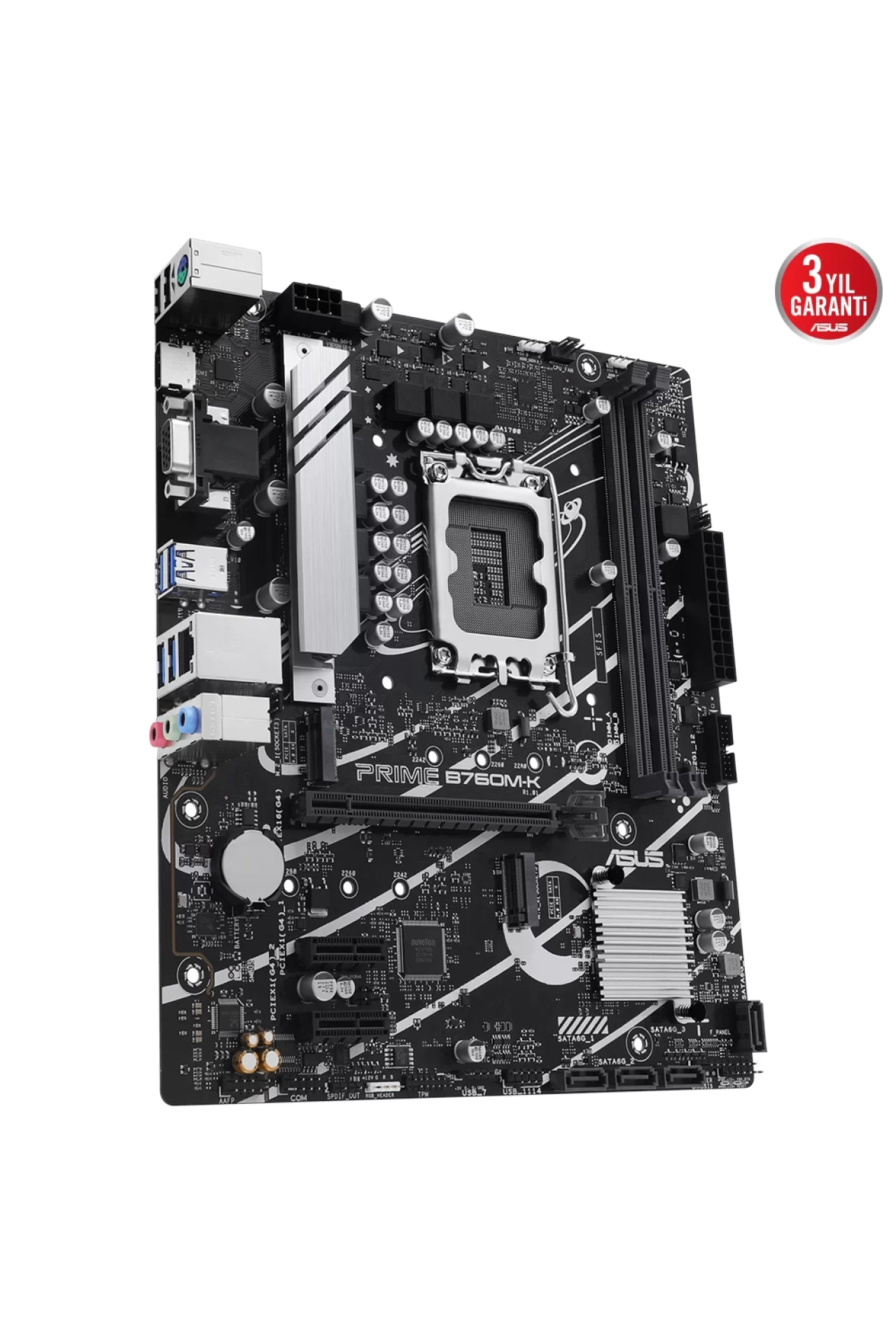 Asus Prime B760M-K 8000MHz (OC) DDR5 Soket 1700 M.2 HDMI mATX Anakart