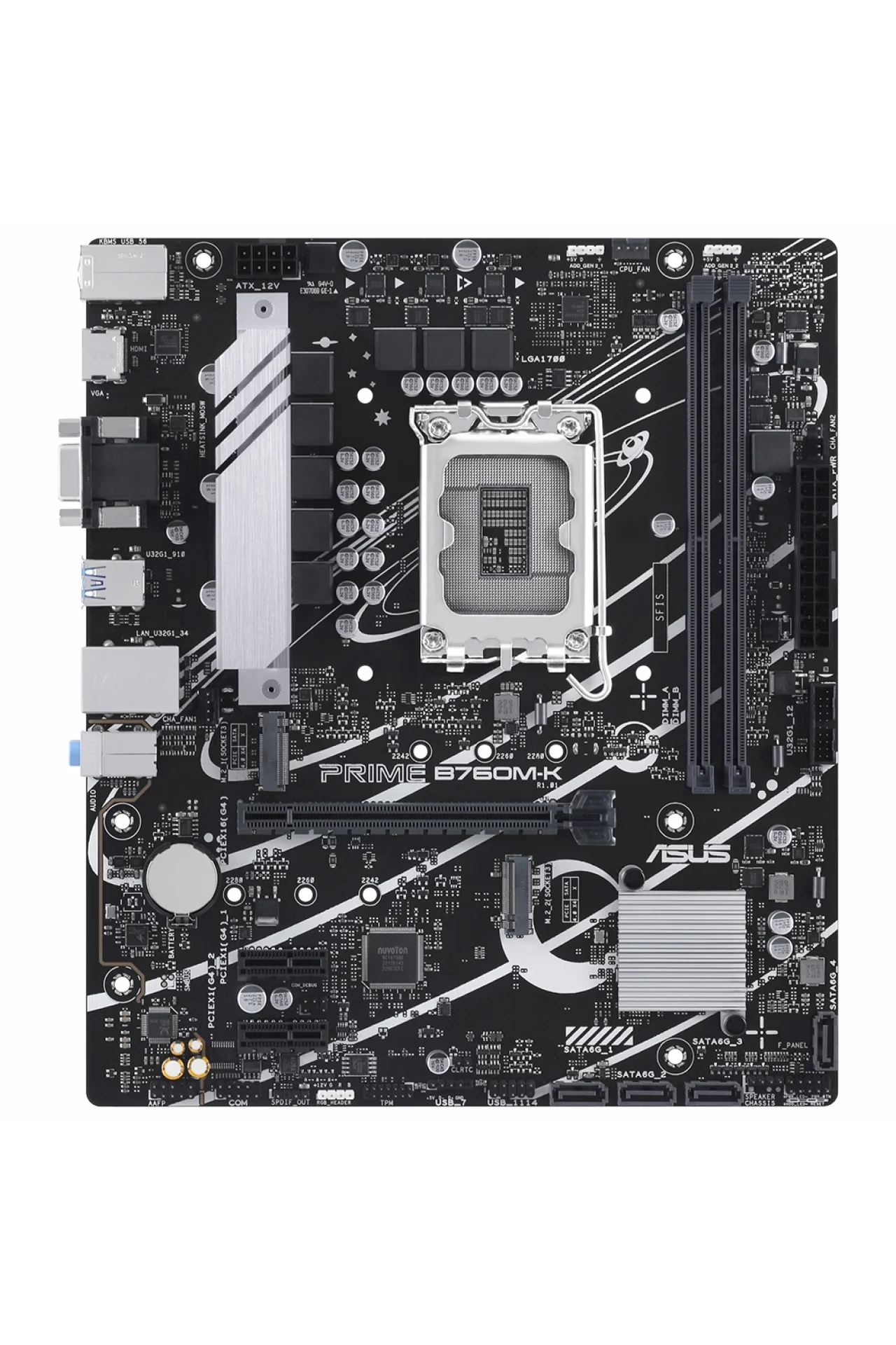 Asus Prime B760M-K 8000MHz (OC) DDR5 Soket 1700 M.2 HDMI mATX Anakart