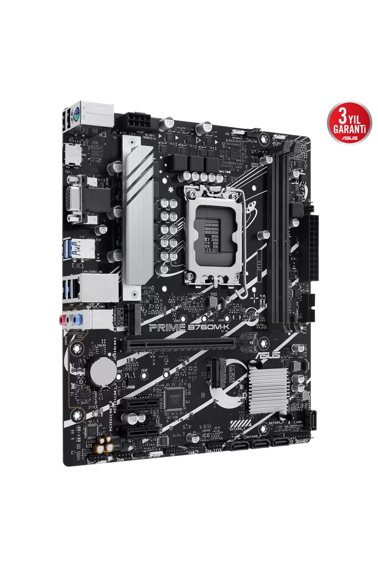Asus Prime B760M-K 8000MHz (OC) DDR5 Soket 1700 M.2 HDMI mATX Anakart