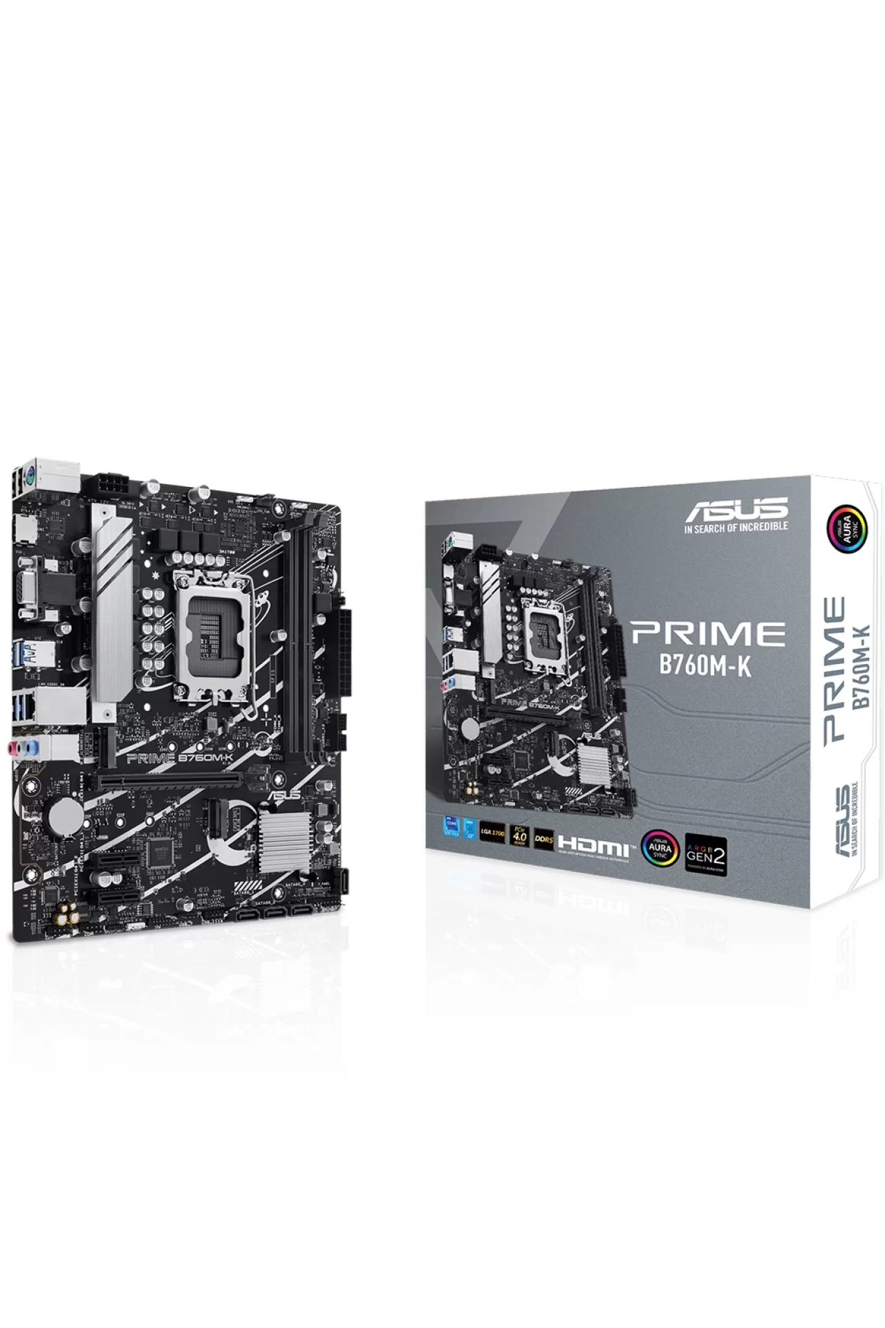 Asus Prime B760M-K 8000MHz (OC) DDR5 Soket 1700 M.2 HDMI mATX Anakart