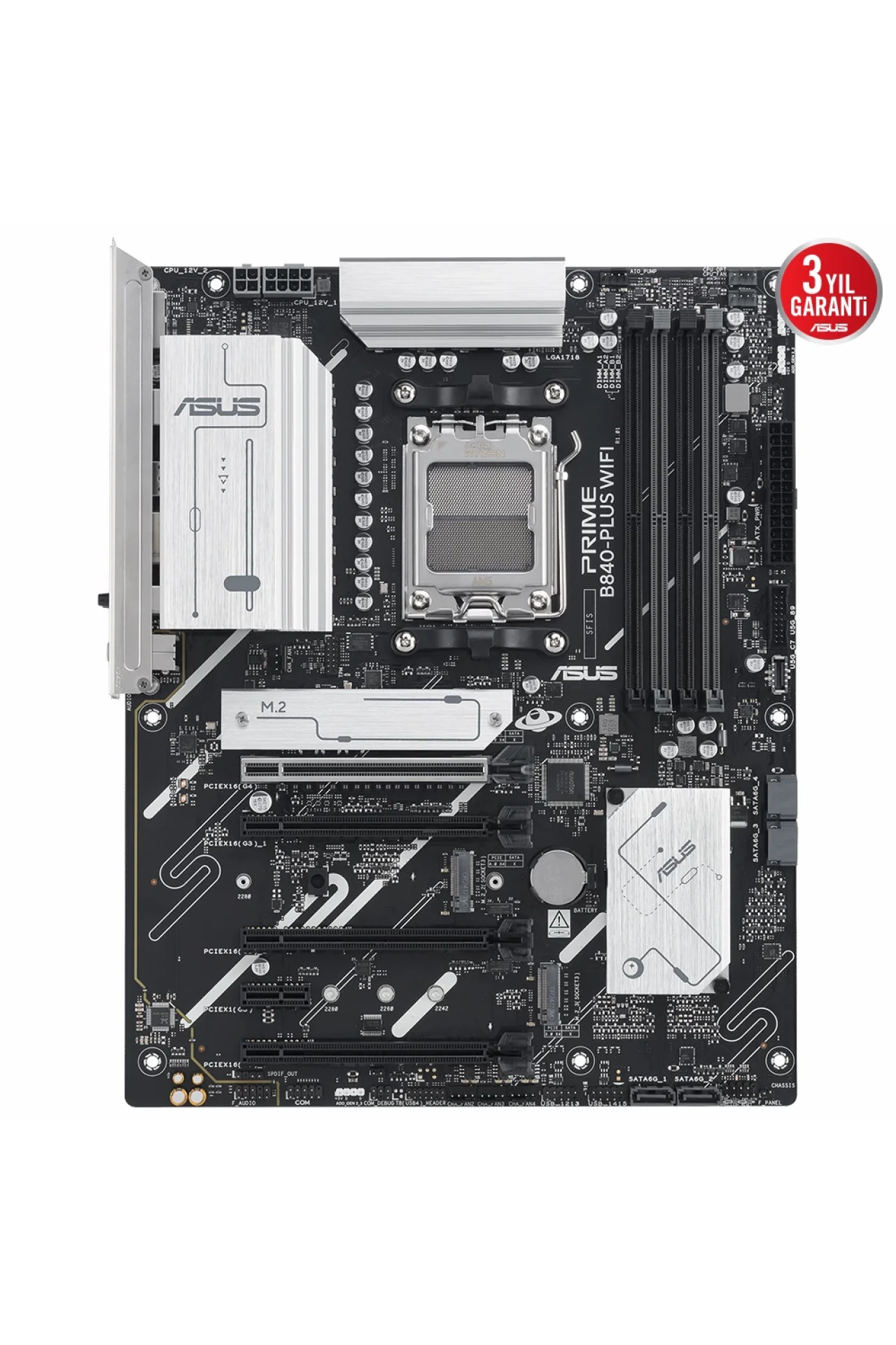 Asus Prime B840-PLUS WiFi 7600MHz (OC) DDR5 Soket AM5 M.2 HDMI DP ATX Anakart