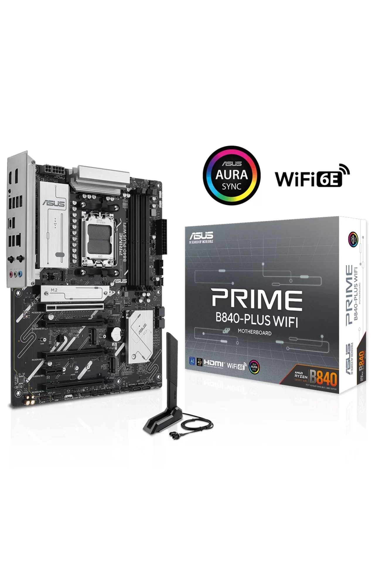 Asus Prime B840-PLUS WiFi 7600MHz (OC) DDR5 Soket AM5 M.2 HDMI DP ATX Anakart