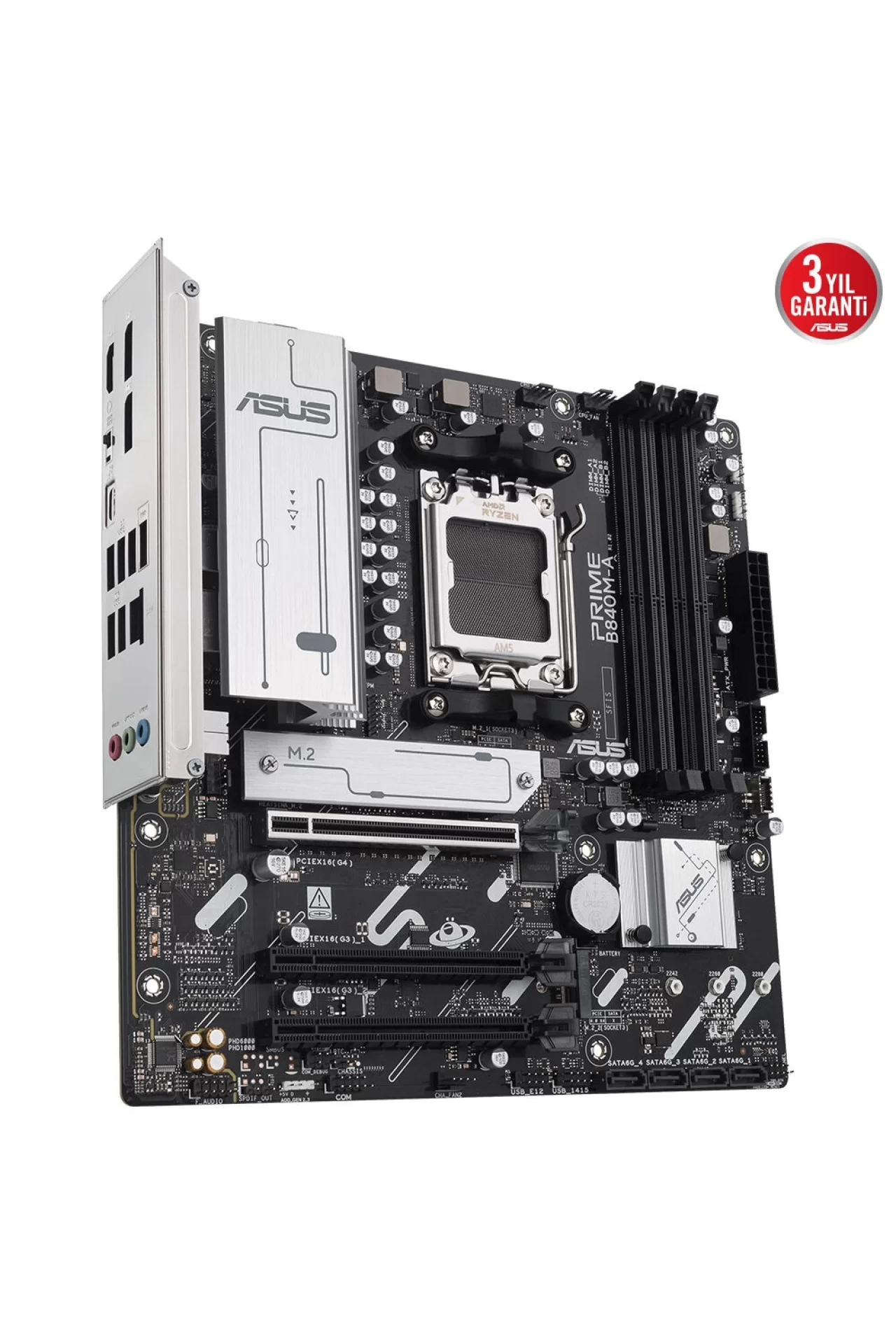 Asus Prime B840M-A-CSM 7600MHz (OC) DDR5 Soket AM5 M.2 HDMI DP mATX Anakart