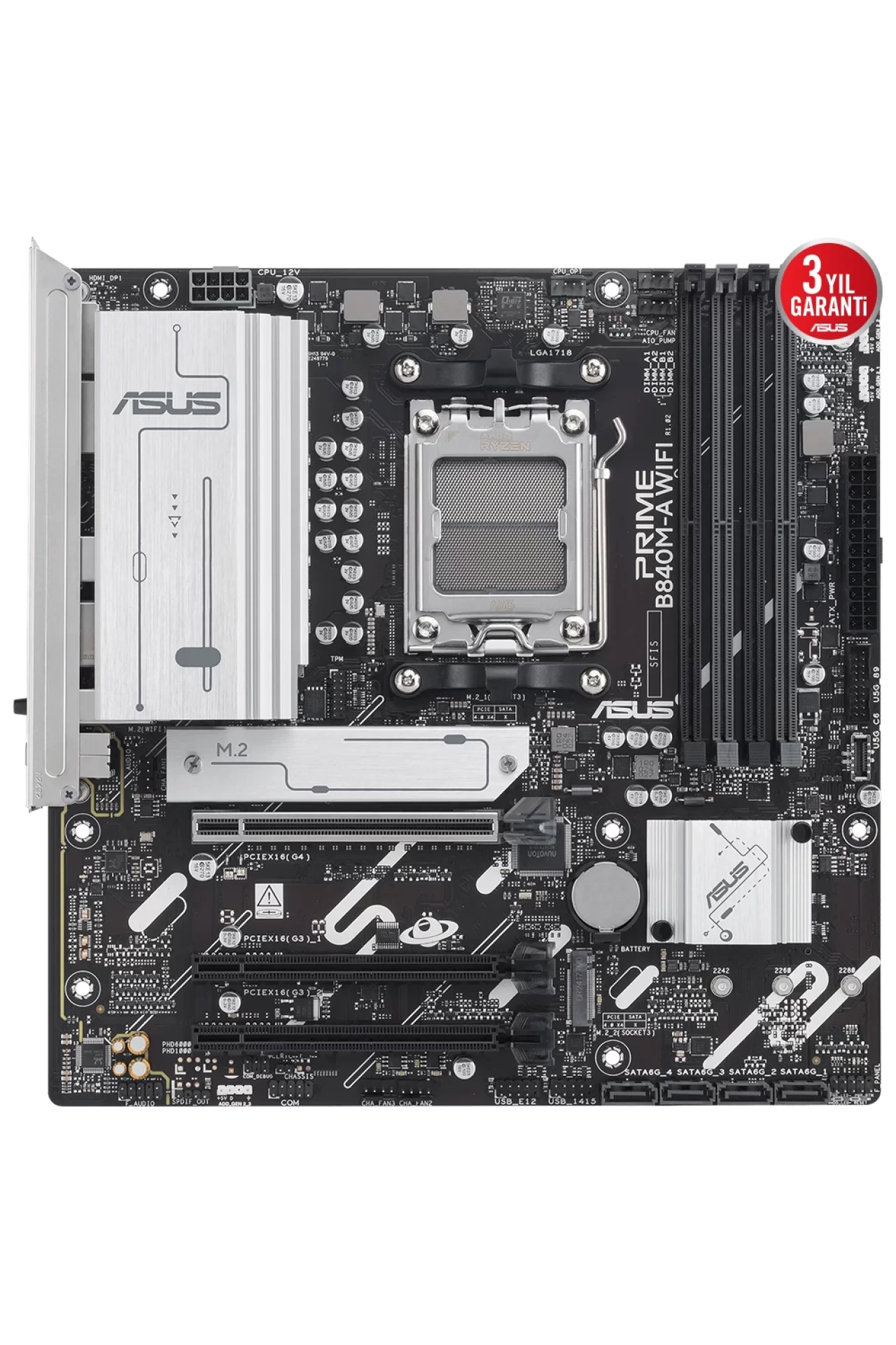 Asus Prime B840M-A WiFi 7600MHz (OC) DDR5 Anakart