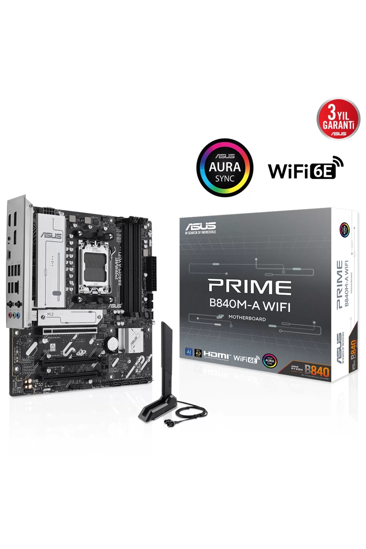 Asus Prime B840M-A WiFi 7600MHz (OC) DDR5 Anakart