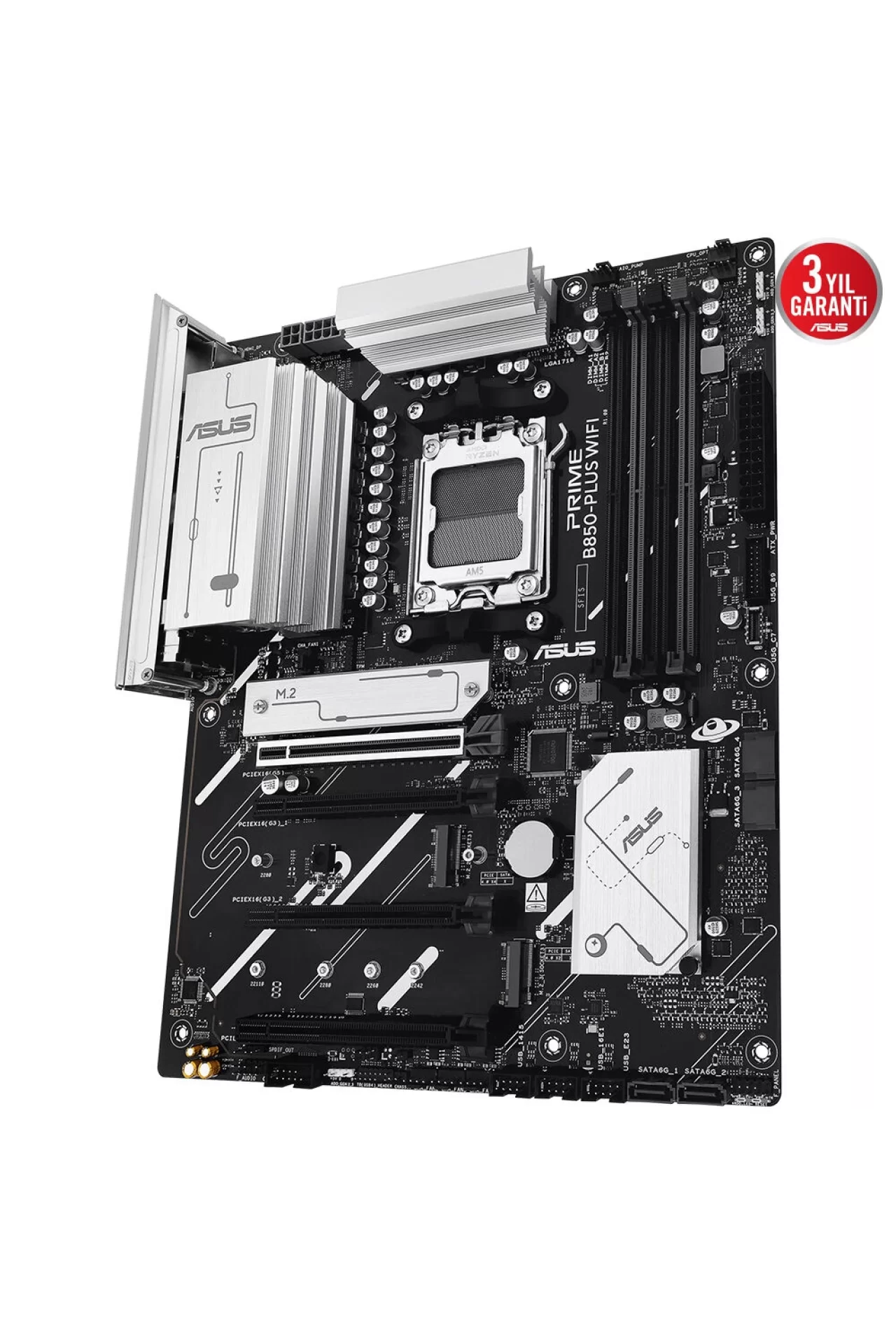Asus Prime B850-PLUS WIFI 8000MHz (OC) DDR5 Soket AM5 M.2 HDMI DP ATX Anakart