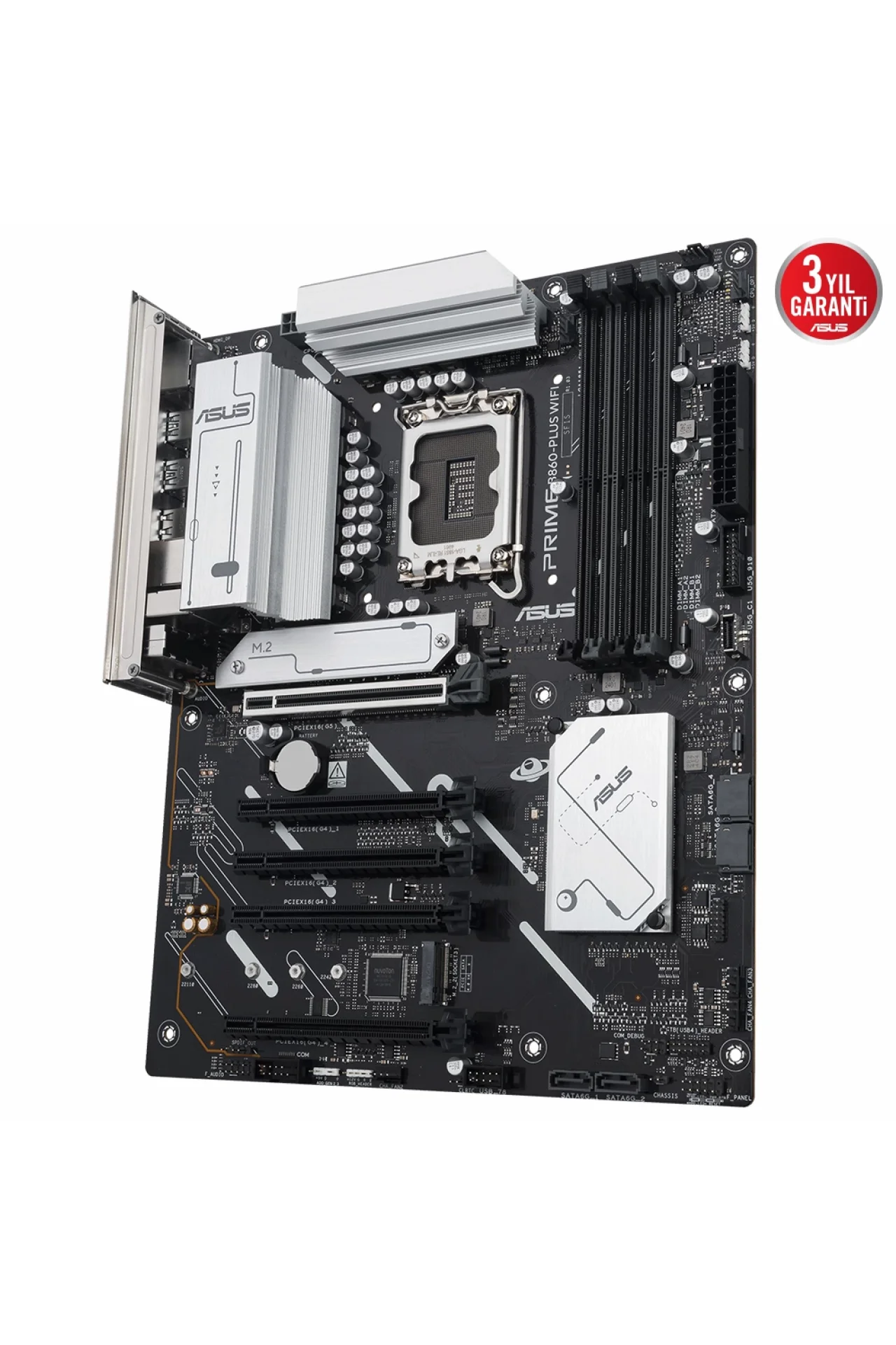 Asus Prime B860-PLUS WiFi 8200MHz (OC) DDR5 Soket LGA1851 M.2 HDMI DP ATX Anakart