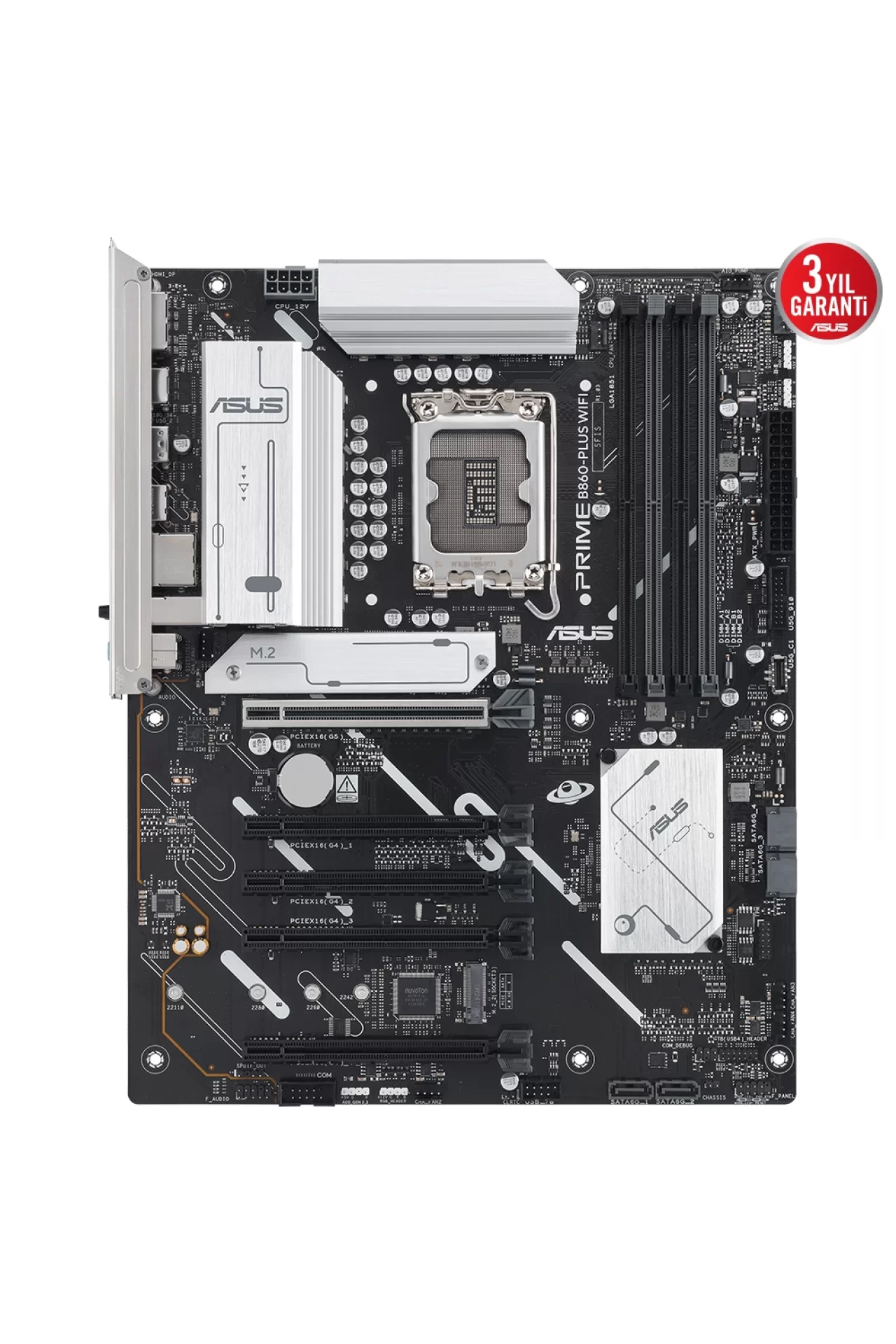 Asus Prime B860-PLUS WiFi 8200MHz (OC) DDR5 Soket LGA1851 M.2 HDMI DP ATX Anakart