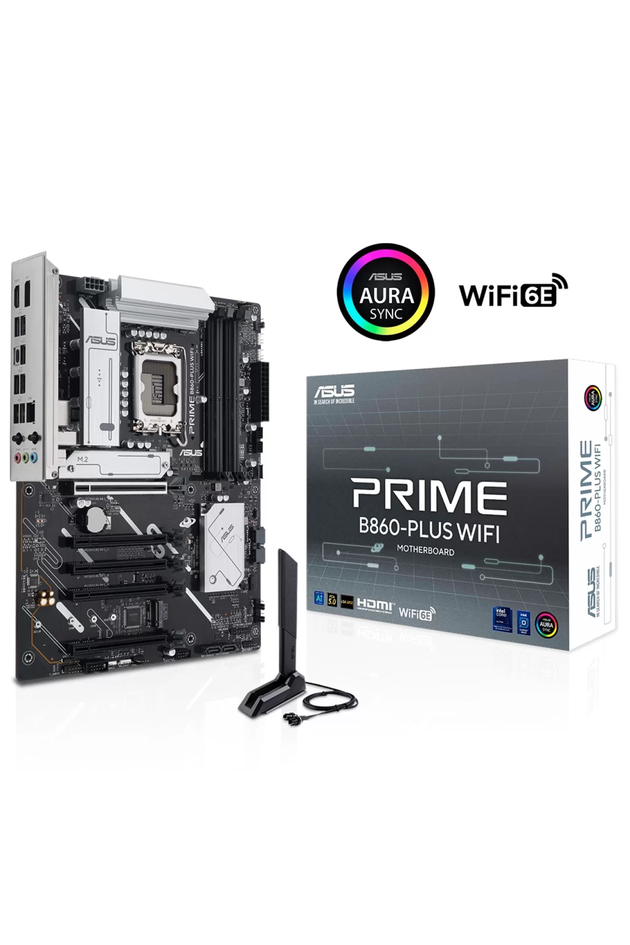 Asus Prime B860-PLUS WiFi 8200MHz (OC) DDR5 Soket LGA1851 M.2 HDMI DP ATX Anakart