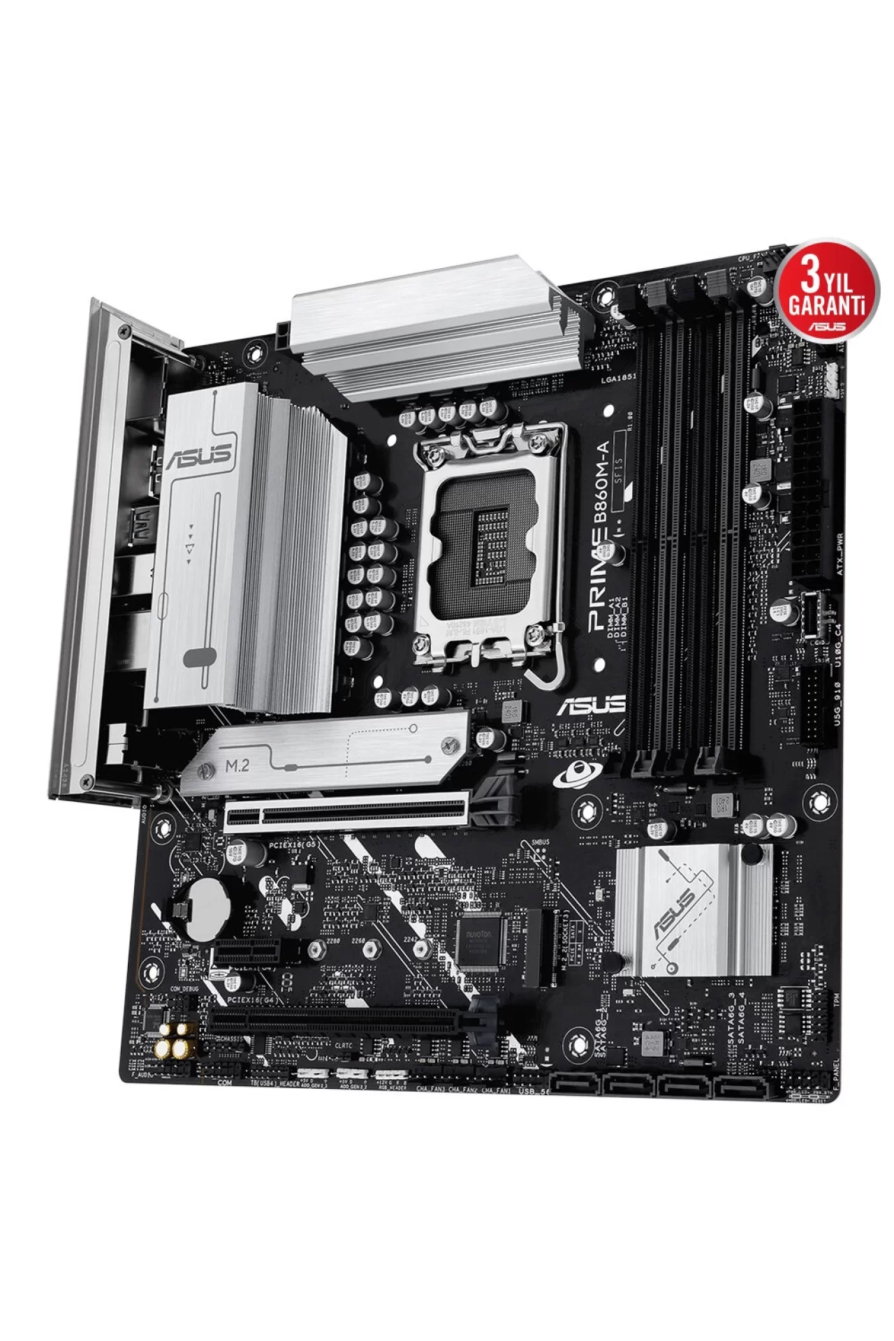 Asus Prime B860M-A-CSM 8666MHz (OC) DDR5 Soket LGA1851 M.2 HDMI DP mATX Anakart