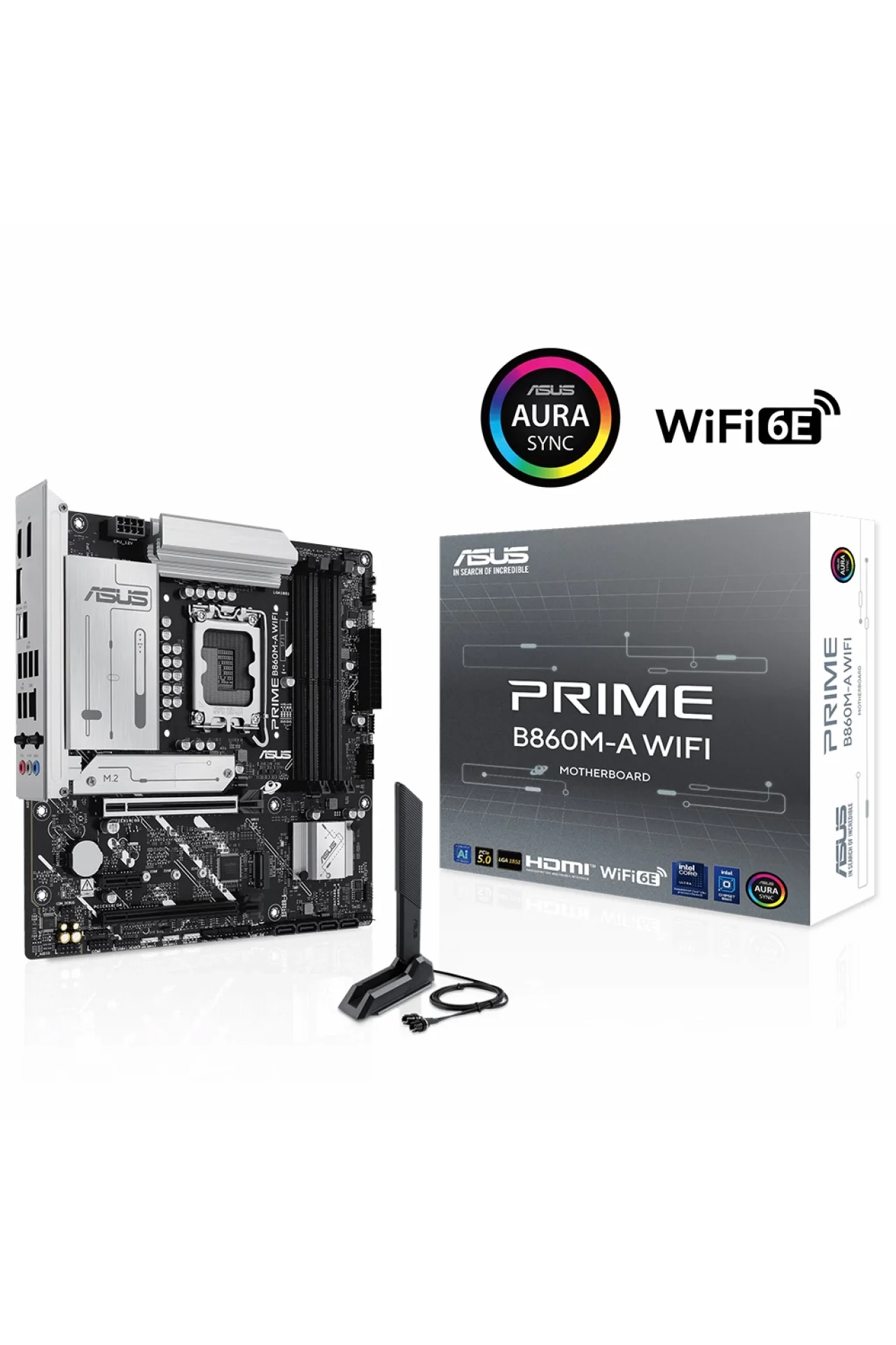 Asus Prime B860M-A WiFi 8666MHz (OC) DDR5 Soket LGA1851 M.2 HDMI DP mATX Anakart