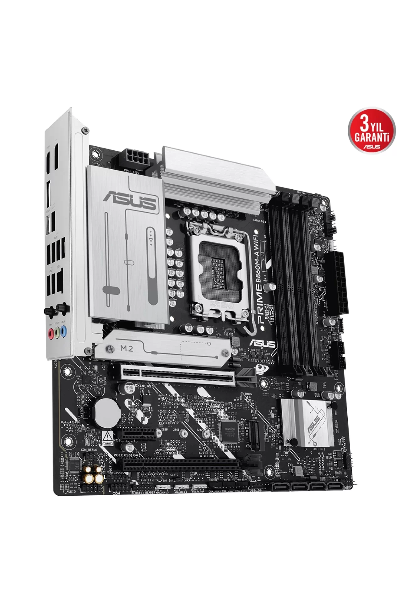 Asus Prime B860M-A WiFi 8666MHz (OC) DDR5 Soket LGA1851 M.2 HDMI DP mATX Anakart