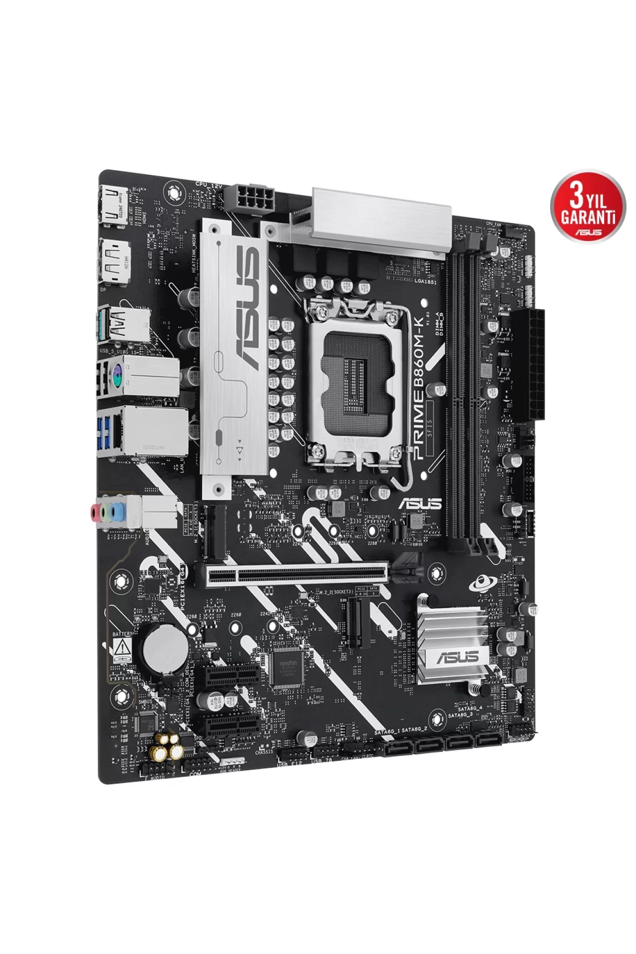 Asus Prime B860M-K 8800MHz (OC) DDR5 Soket LGA1851 M.2 HDMI DP mATX Anakart