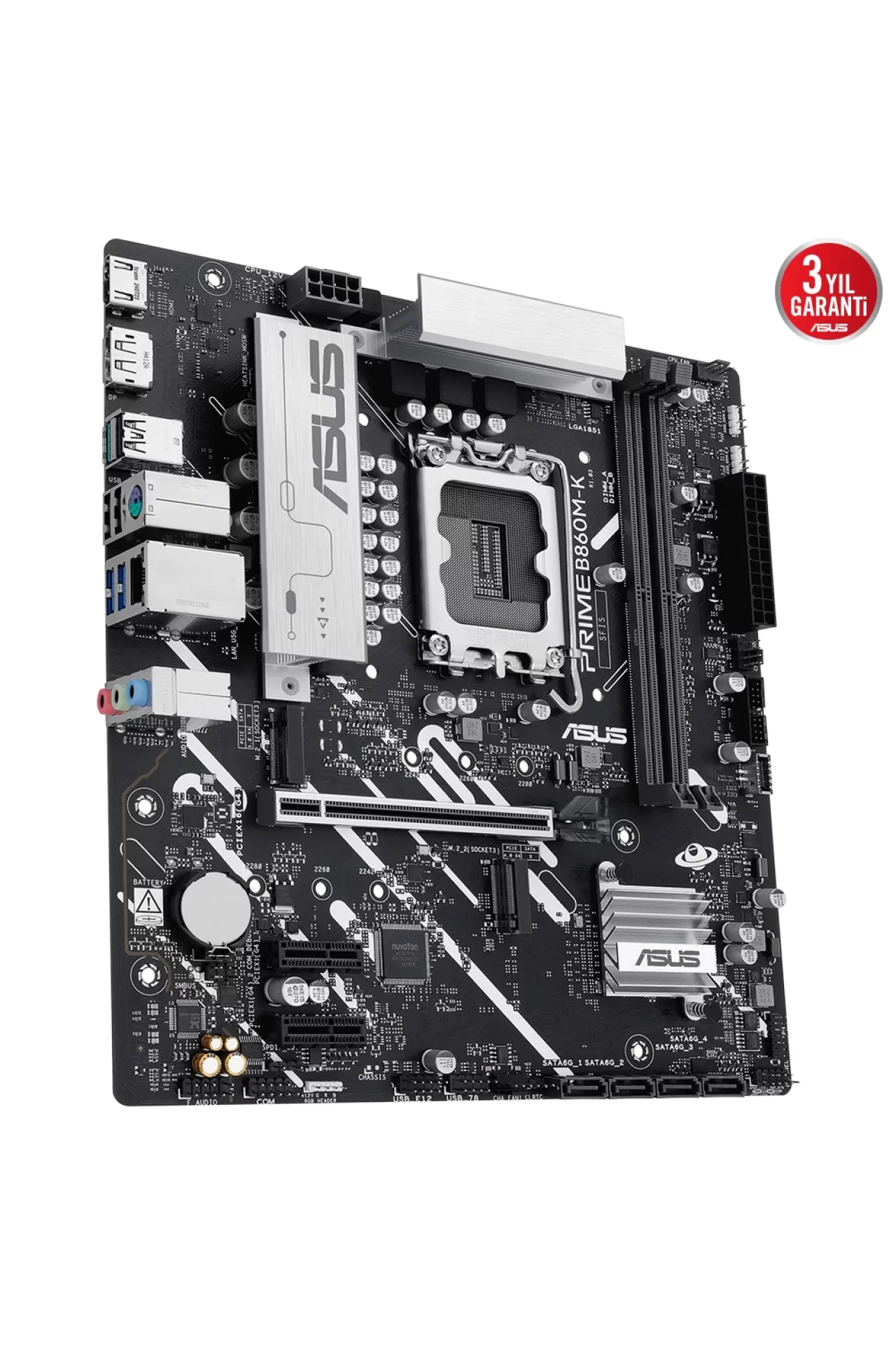 Asus Prime B860M-K 8800MHz (OC) DDR5 Soket LGA1851 M.2 HDMI DP mATX Anakart