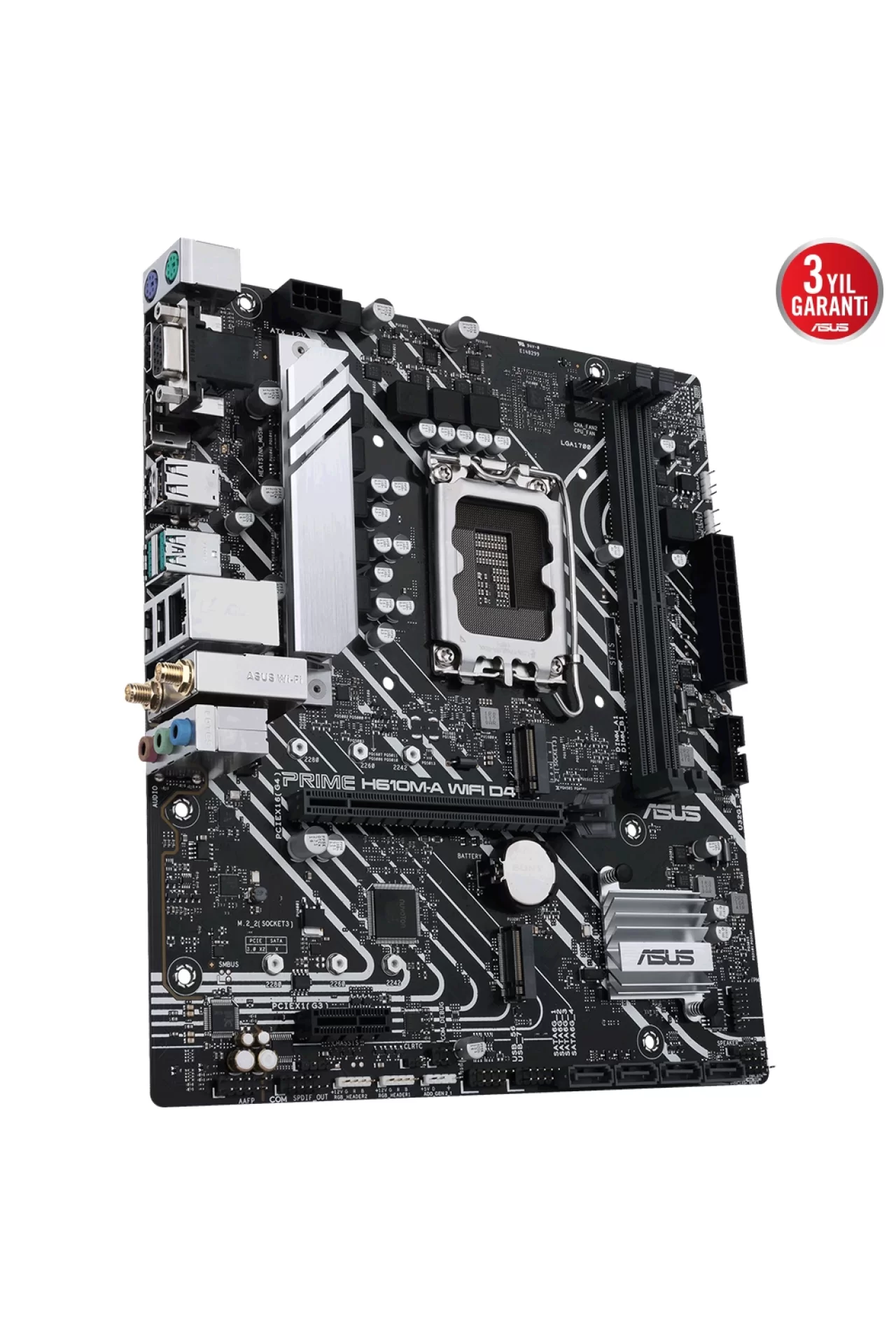 Asus Prime H610M-A WIFI D4 3200MHz DDR4 Soket 1700 M.2 HDMI DP VGA mATX Anakart