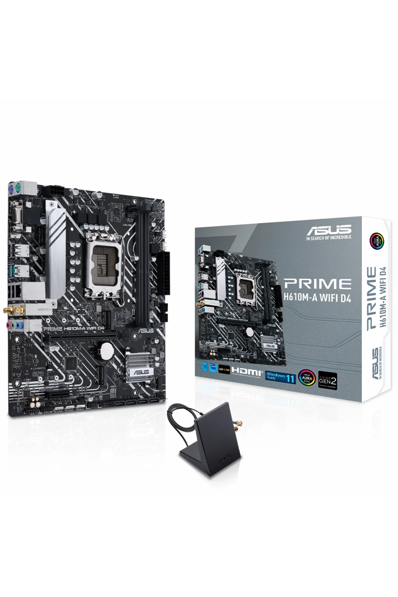 Asus Prime H610M-A WIFI D4 3200MHz DDR4 Soket 1700 M.2 HDMI DP VGA mATX Anakart