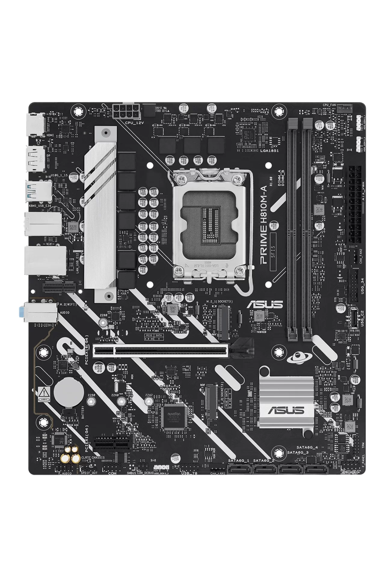 Asus Prime H810M-A-CSM 6400MHz DDR5 Soket LGA1851 M.2 HDMI DP mATX Anakart