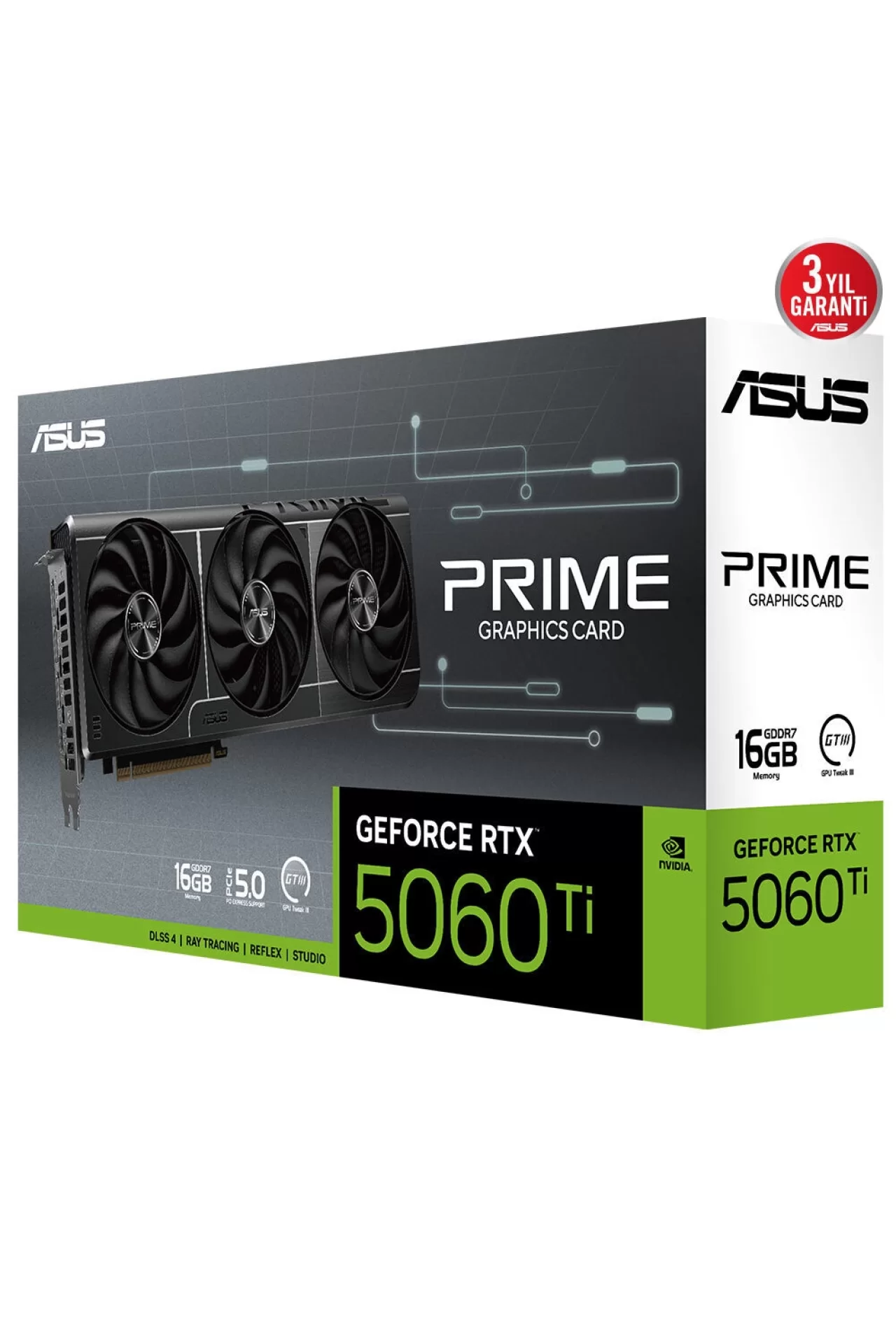 Asus Prime GeForce RTX 5060 Ti 16GB GDDR7 128 Bit DLSS 4 Ekran Kartı