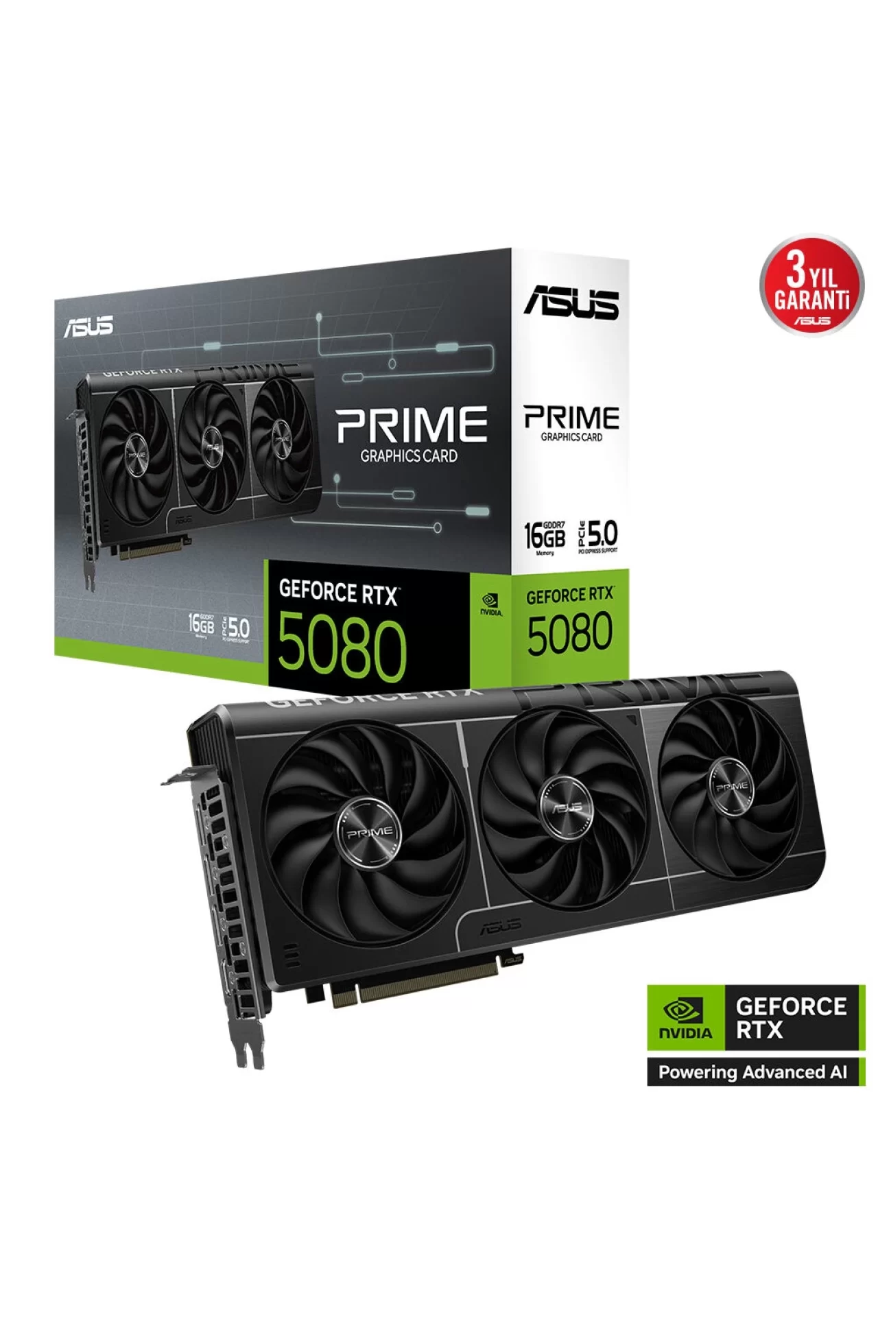 Asus Prime GeForce RTX 5080 Prime-RTX5080-16G 16GB GDDR7 256 Bit Gaming (Oyuncu) Ekran Kartı
