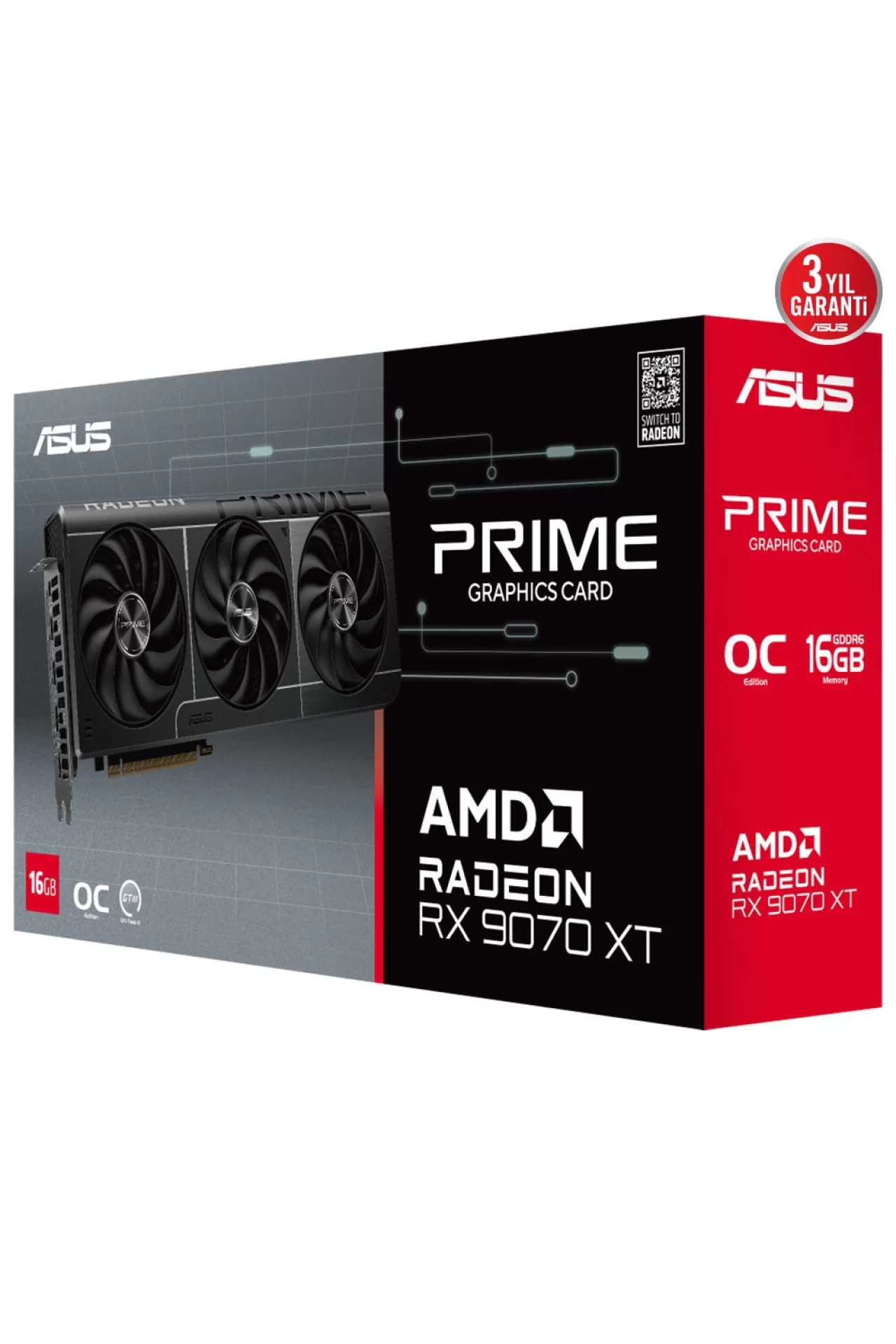 Asus Prime RX 9070 XT OC 16GB Ekran Kartı