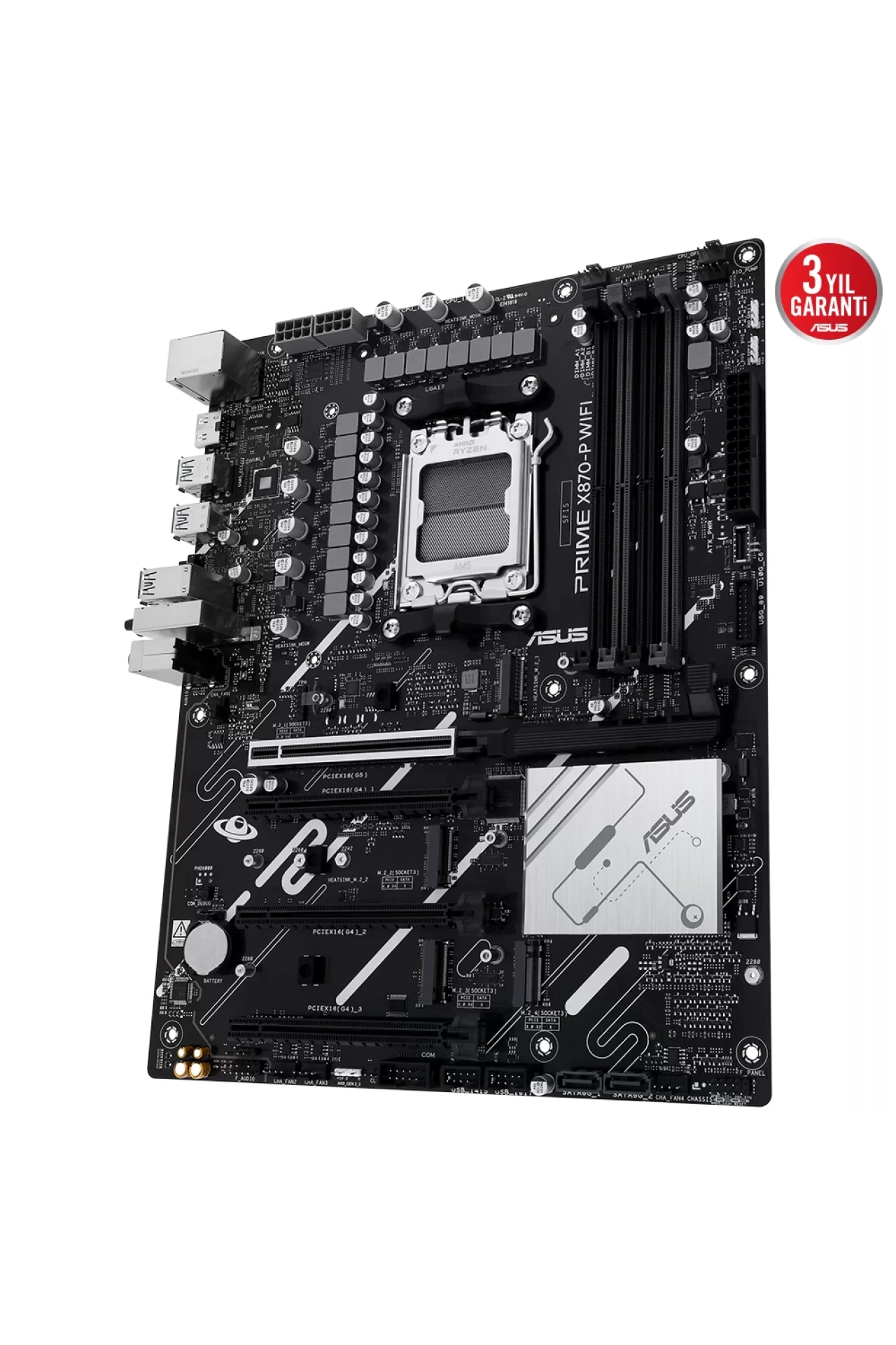Asus Prime X870-P WiFi 8000MHz(OC) DDR5 Soket AM5 M.2 HDMI ATX Anakart