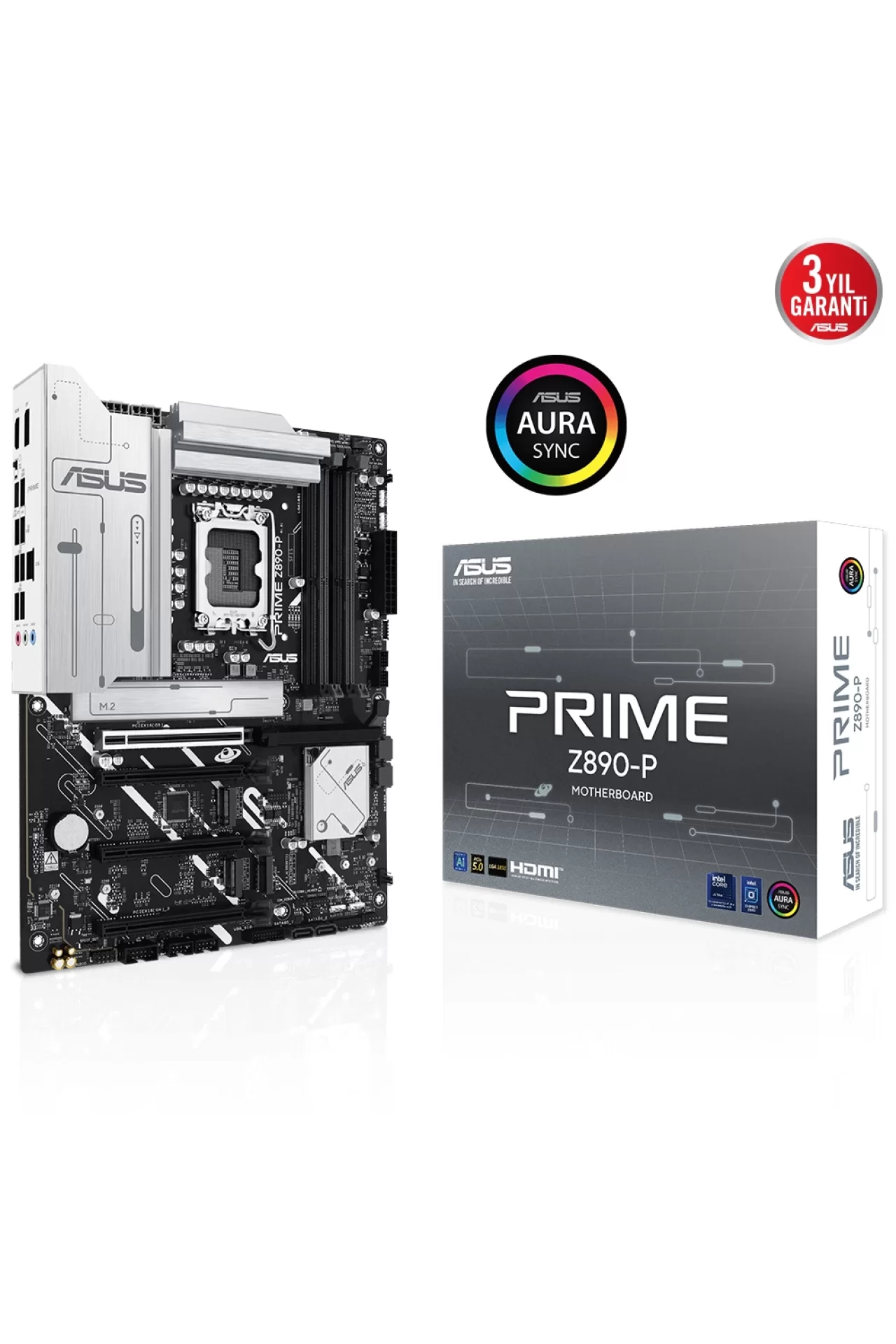 Asus Prime Z890-P WiFi 8400 MHz (OC) DDR5 Soket LGA1851 M.2 HDMI DP ATX Anakart