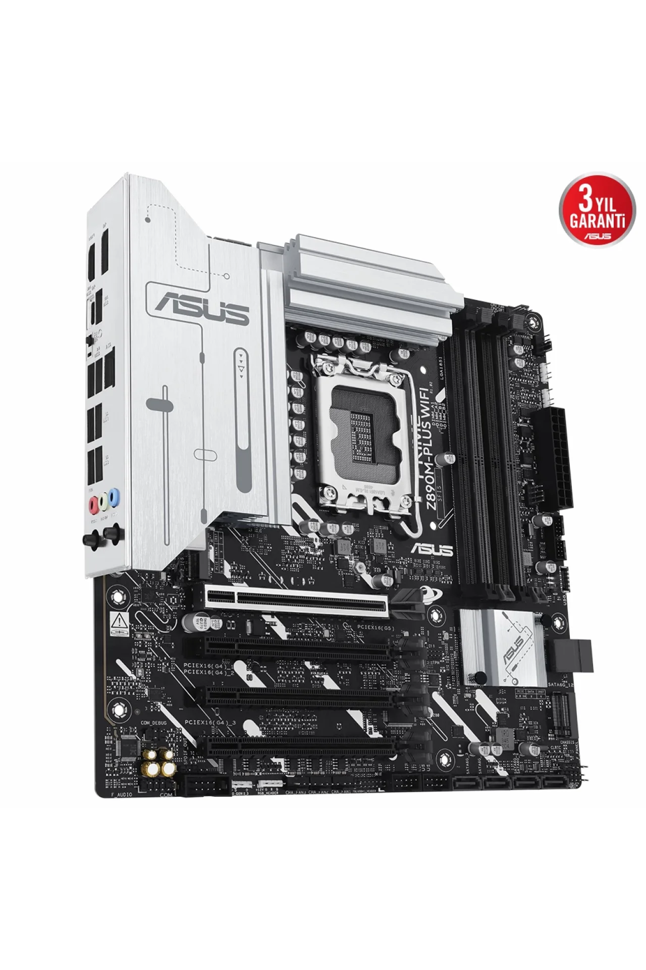 Asus Prime Z890M-Plus WiFi 8400MHz (OC) DDR5 Soket LGA1851 M.2 HDMI DP mATX Anakart