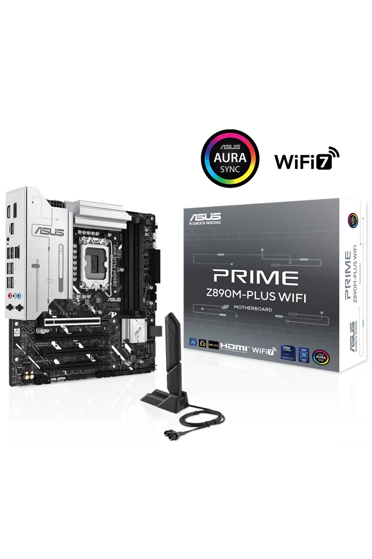 Asus Prime Z890M-Plus WiFi 8400MHz (OC) DDR5 Soket LGA1851 M.2 HDMI DP mATX Anakart