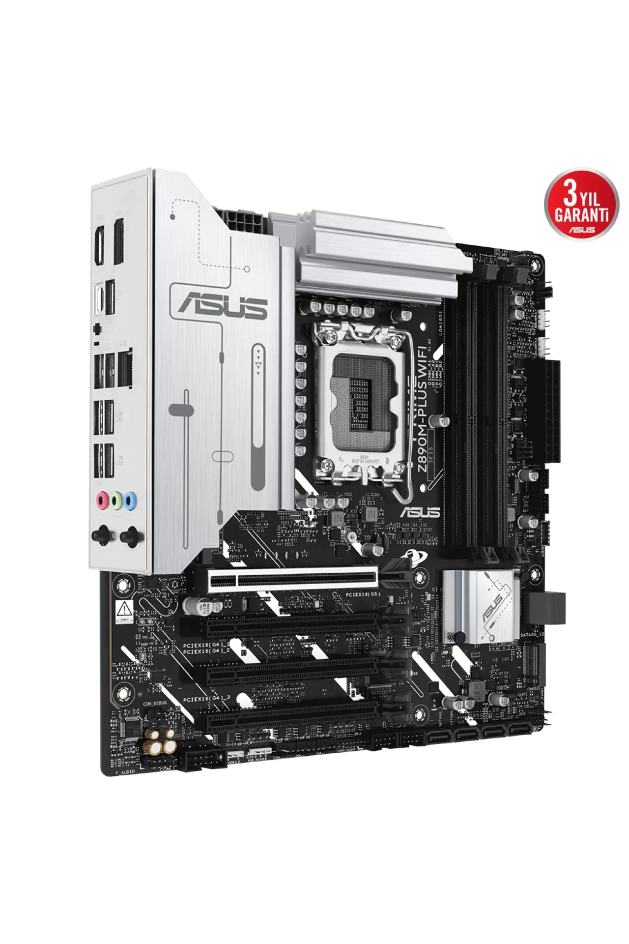 Asus Prime Z890M-Plus WiFi 8400MHz (OC) DDR5 Soket LGA1851 M.2 HDMI DP mATX Anakart