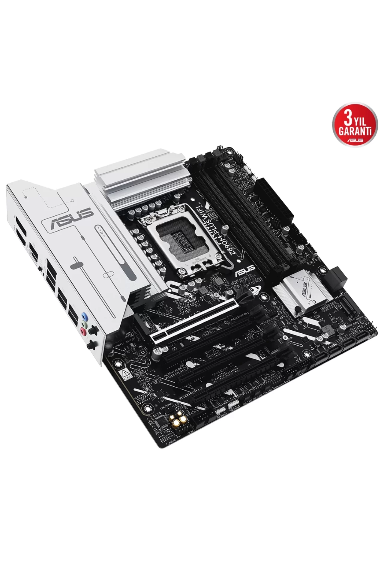 Asus Prime Z890M-Plus WiFi 8400MHz (OC) DDR5 Soket LGA1851 M.2 HDMI DP mATX Anakart