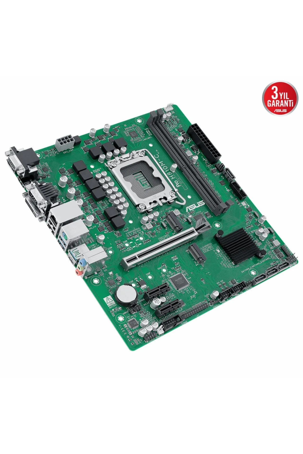 Asus PRO H810M-C-CSM 6400MHz DDR5 Soket LGA1851 M.2 HDMI DP VGA mATX Anakart