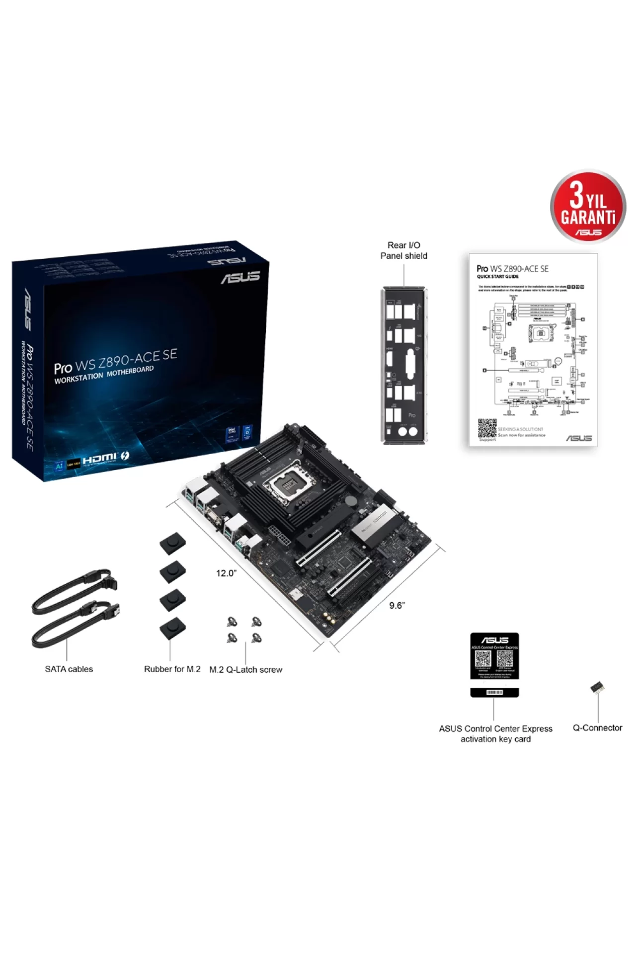 Asus PRO WS Z890-ACE SE 9066MHz (OC) Anakart