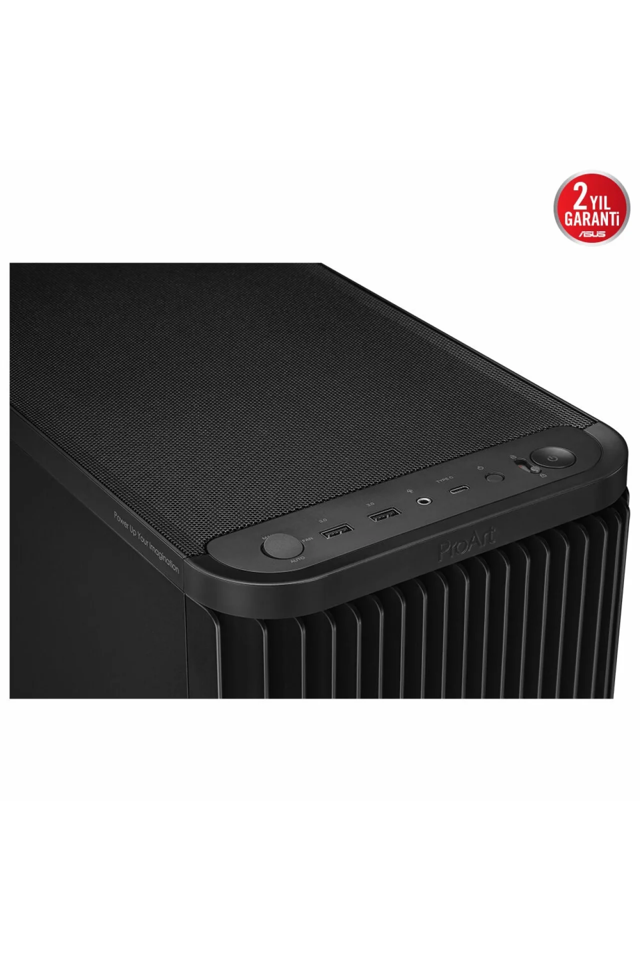 Asus ProArt PA401 Wood Edition Metal Panel Siyah USB 3.2 Mid Tower ATX Gaming Kasa