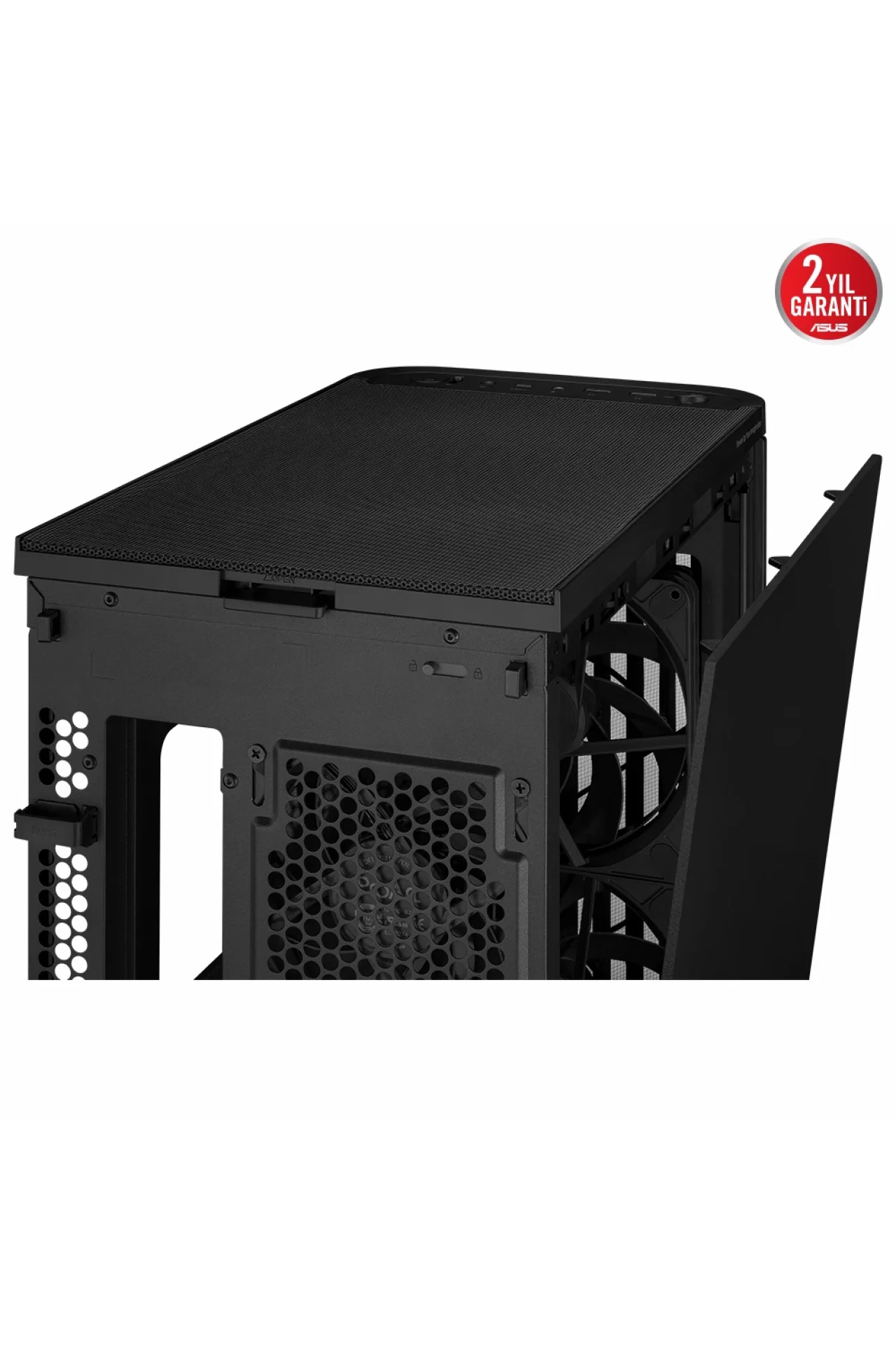 Asus ProArt PA401 Wood Edition Metal Panel Siyah USB 3.2 Mid Tower ATX Gaming Kasa