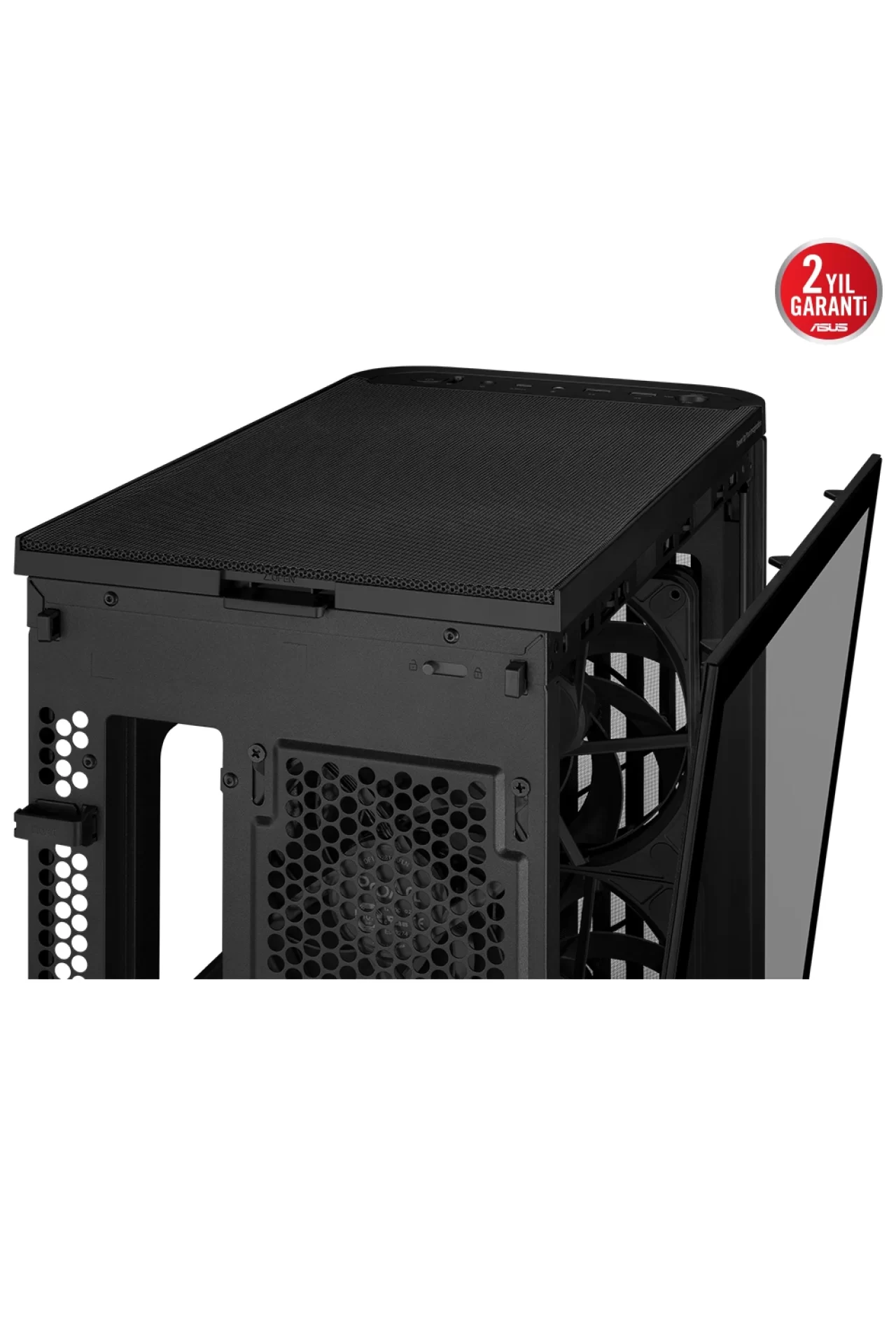 Asus ProArt PA401 Wood Edition Metal Panel Siyah USB 3.2 Mid Tower ATX Gaming Kasa