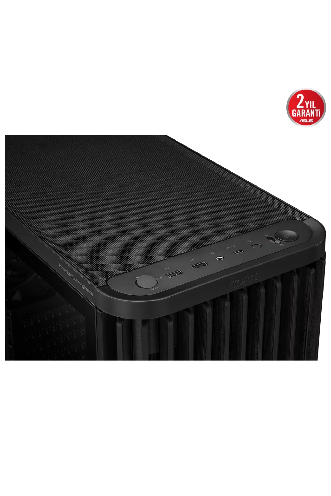 Asus ProArt PA401 Wood Edition Metal Panel Siyah USB 3.2 Mid Tower ATX Gaming Kasa